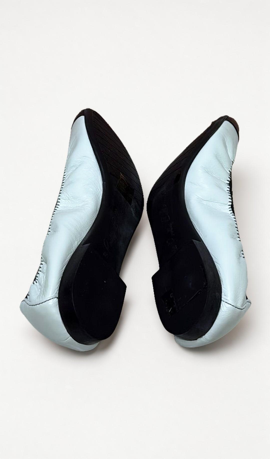 Pretty Ballerinas White Black Ballet Flats 36 thumbnail 5