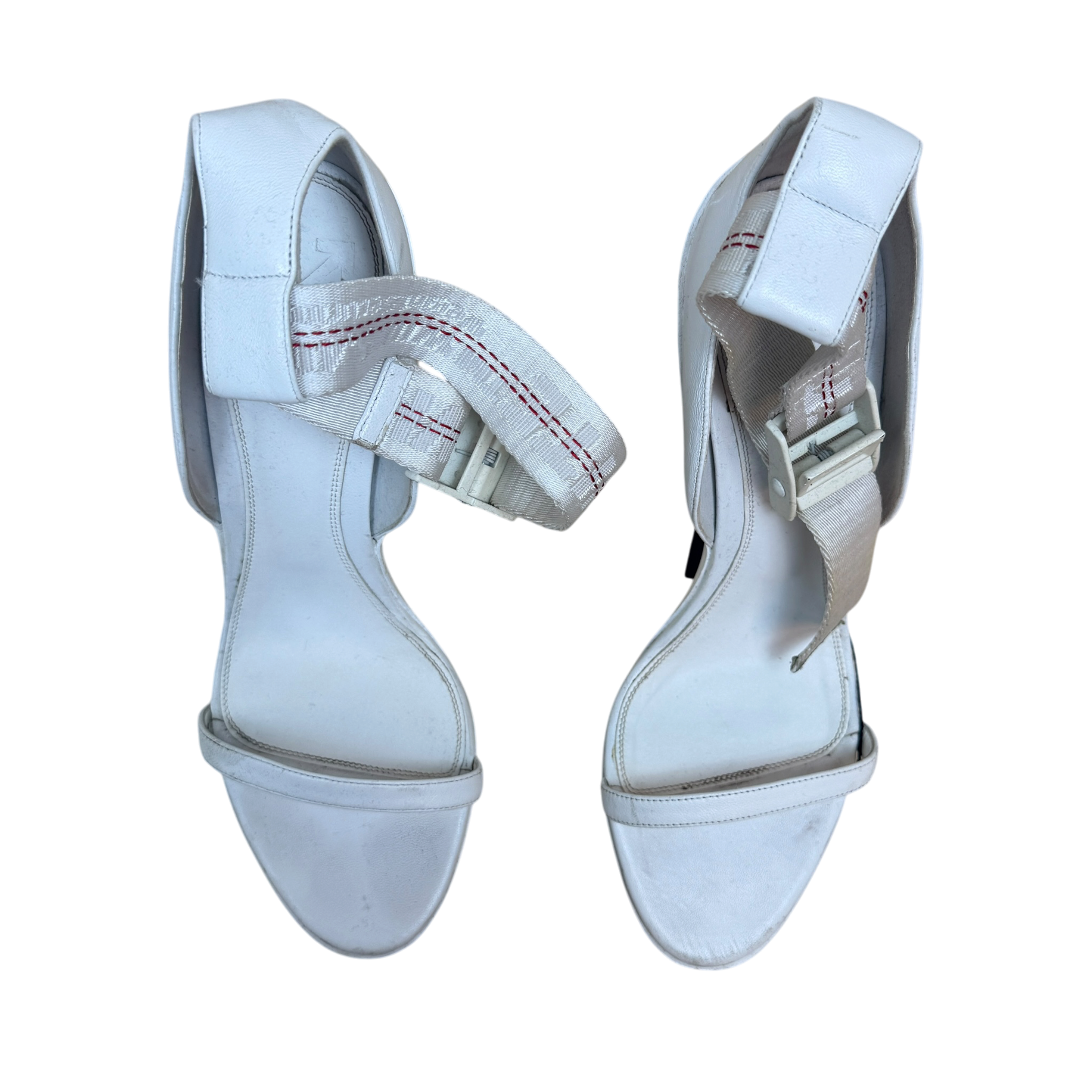 Off-White 100m Leather Heels White (Size EU39) thumbnail 2