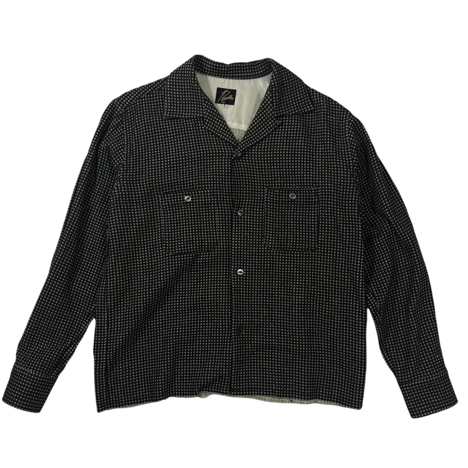 Needles Raw Hem Wool Button-Up Shirt (Fits M)