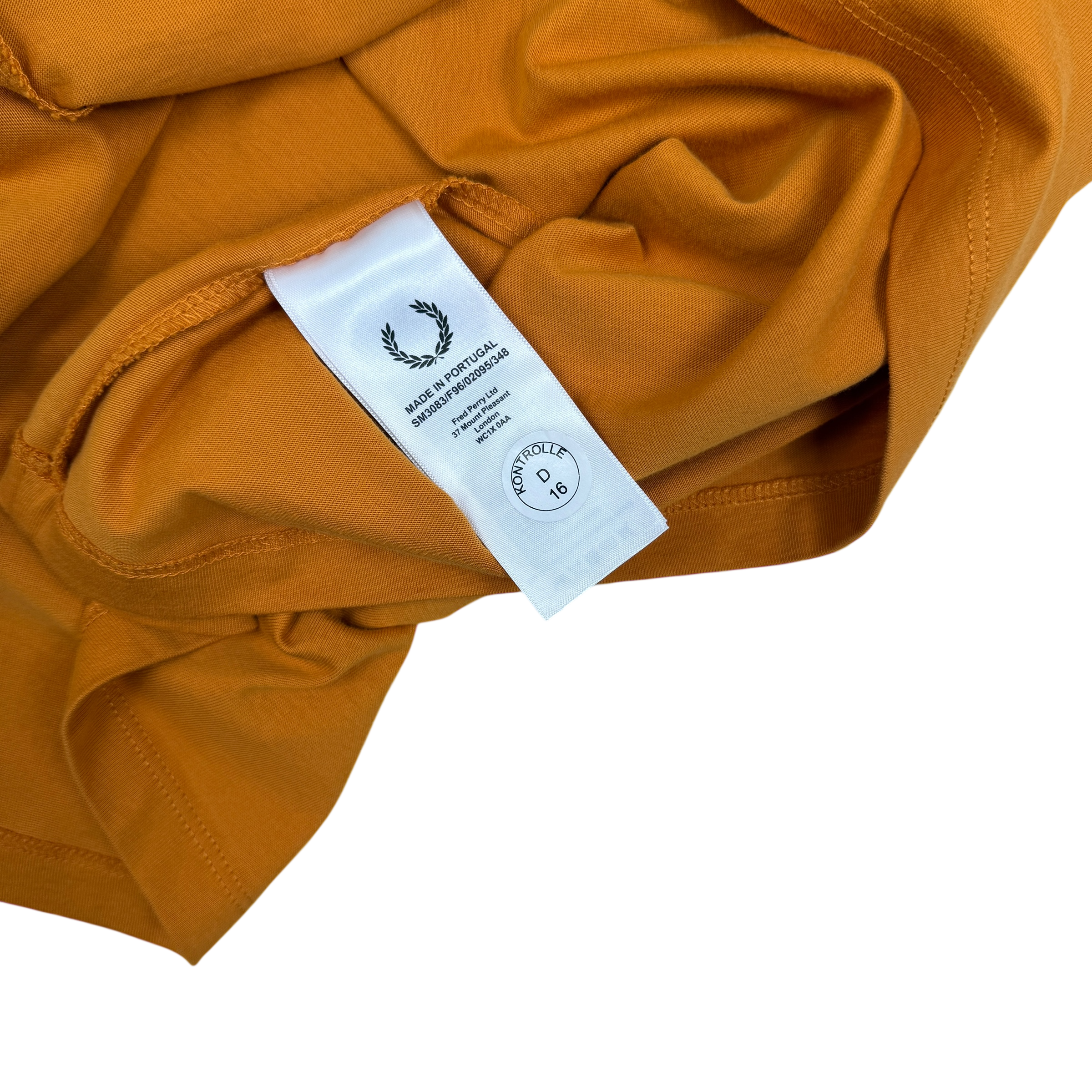 Fred Perry x Raf Simons Tape Detail T-Shirt Golden Orange (Fits M-L) thumbnail 5
