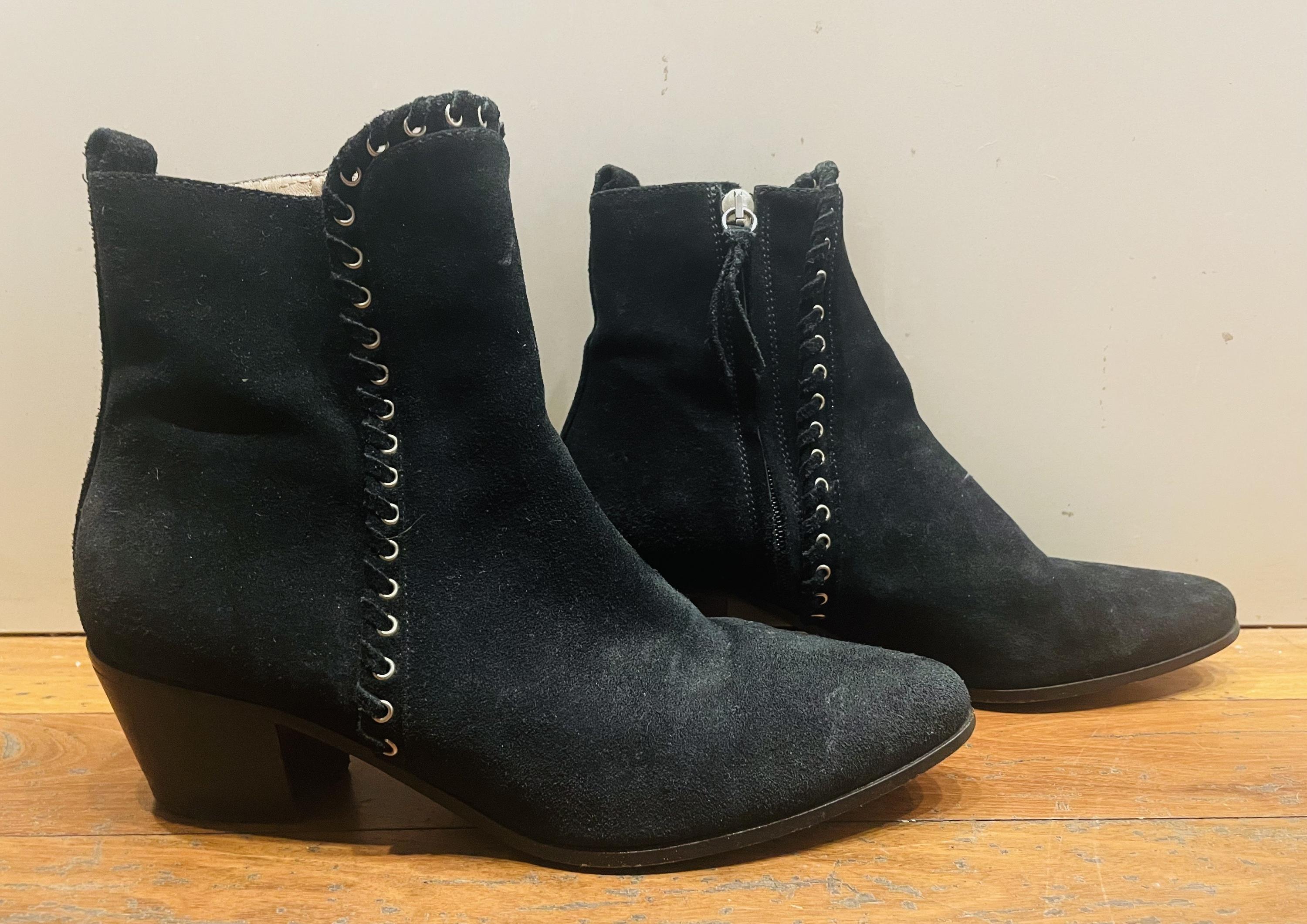 IRO Black Suede Booties 37