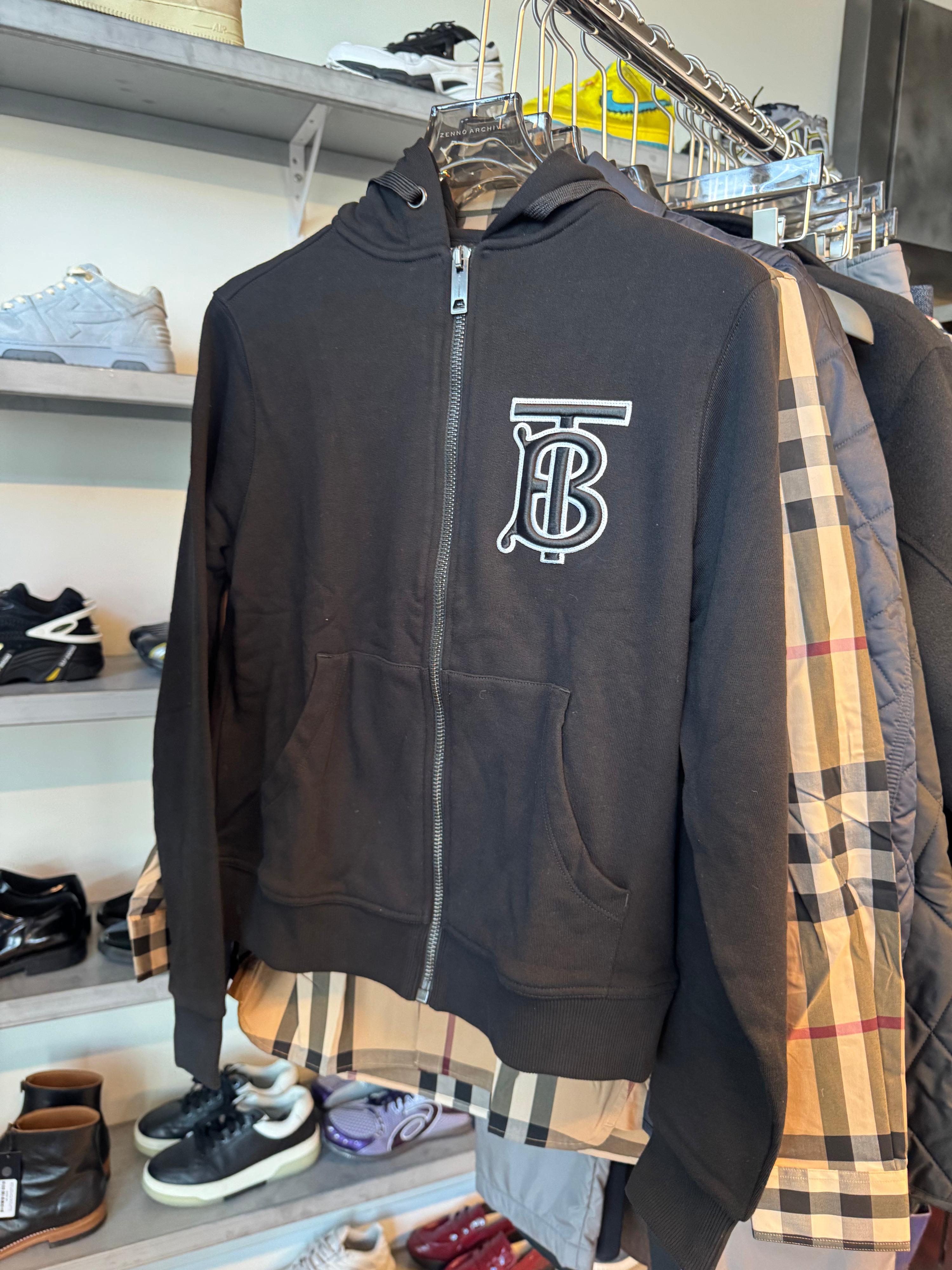 Burberry TB Monogram Logo Hoodie Black (Size XS)