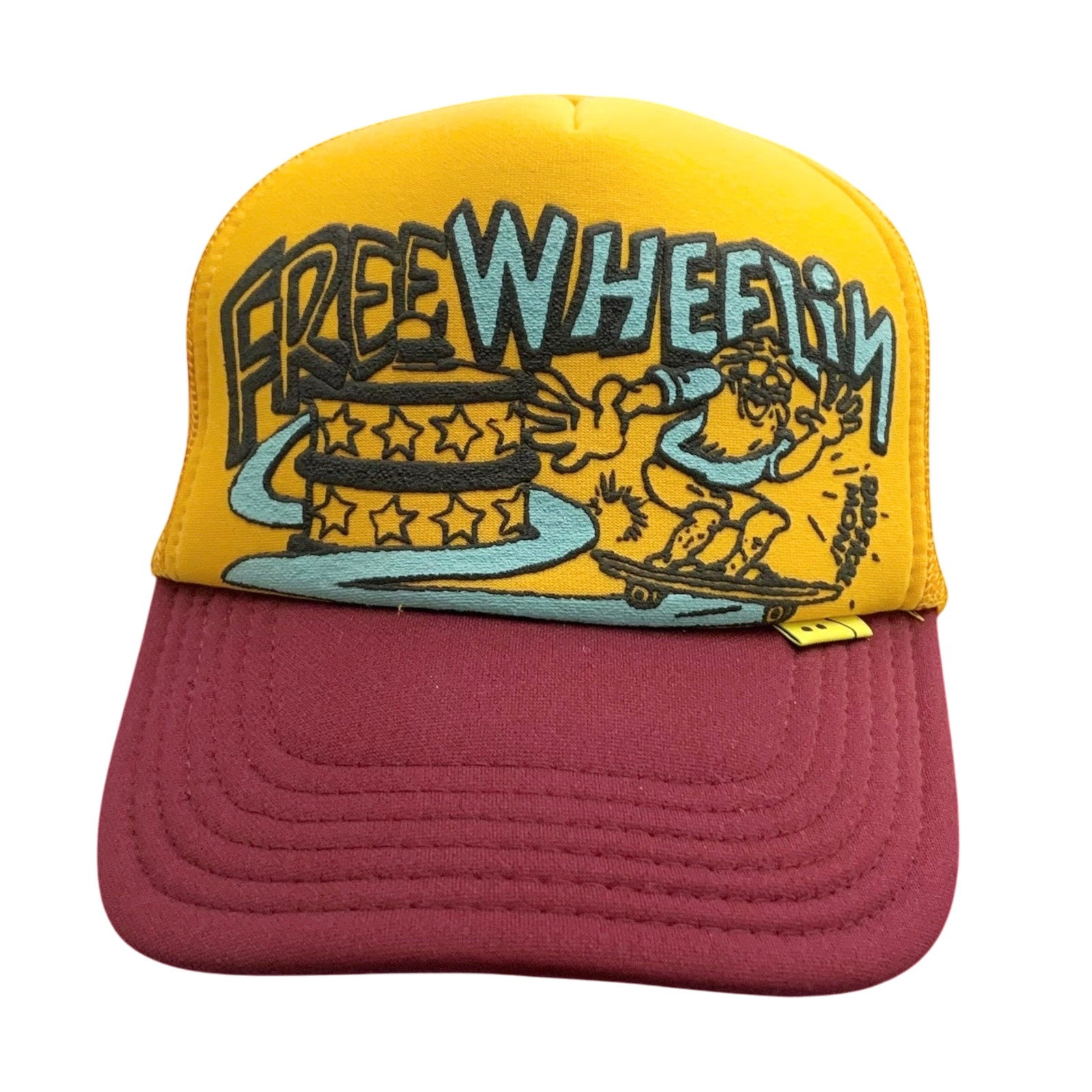 Kapital ‘Free Wheelin’ Trucker Cap Yellow/Burgundy thumbnail 2