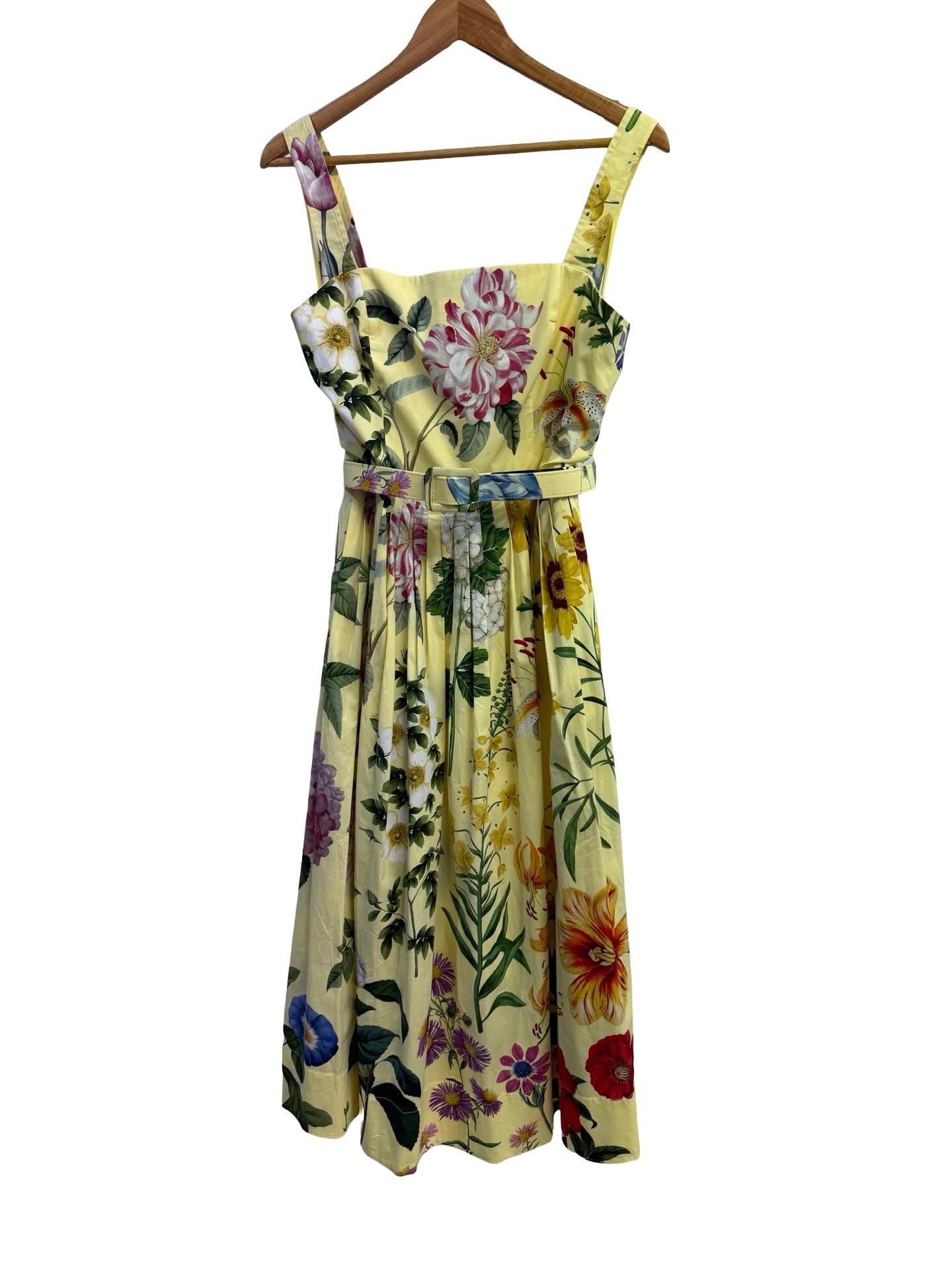 Oscar de la Renta Yellow Dress 14 thumbnail 2