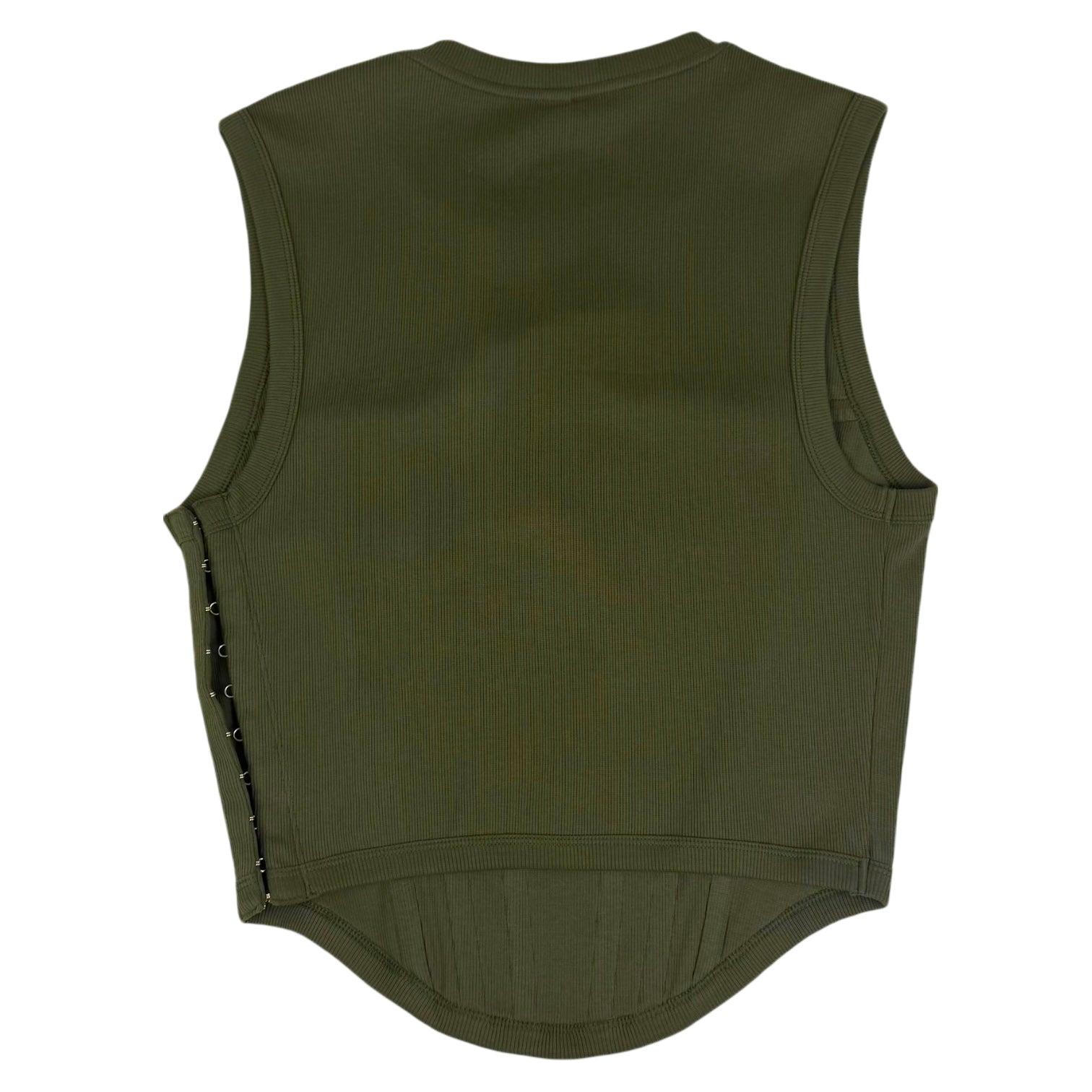 Dion Lee Rib Corset Tank Top Army Green (Fits M-XL Mens) thumbnail 4