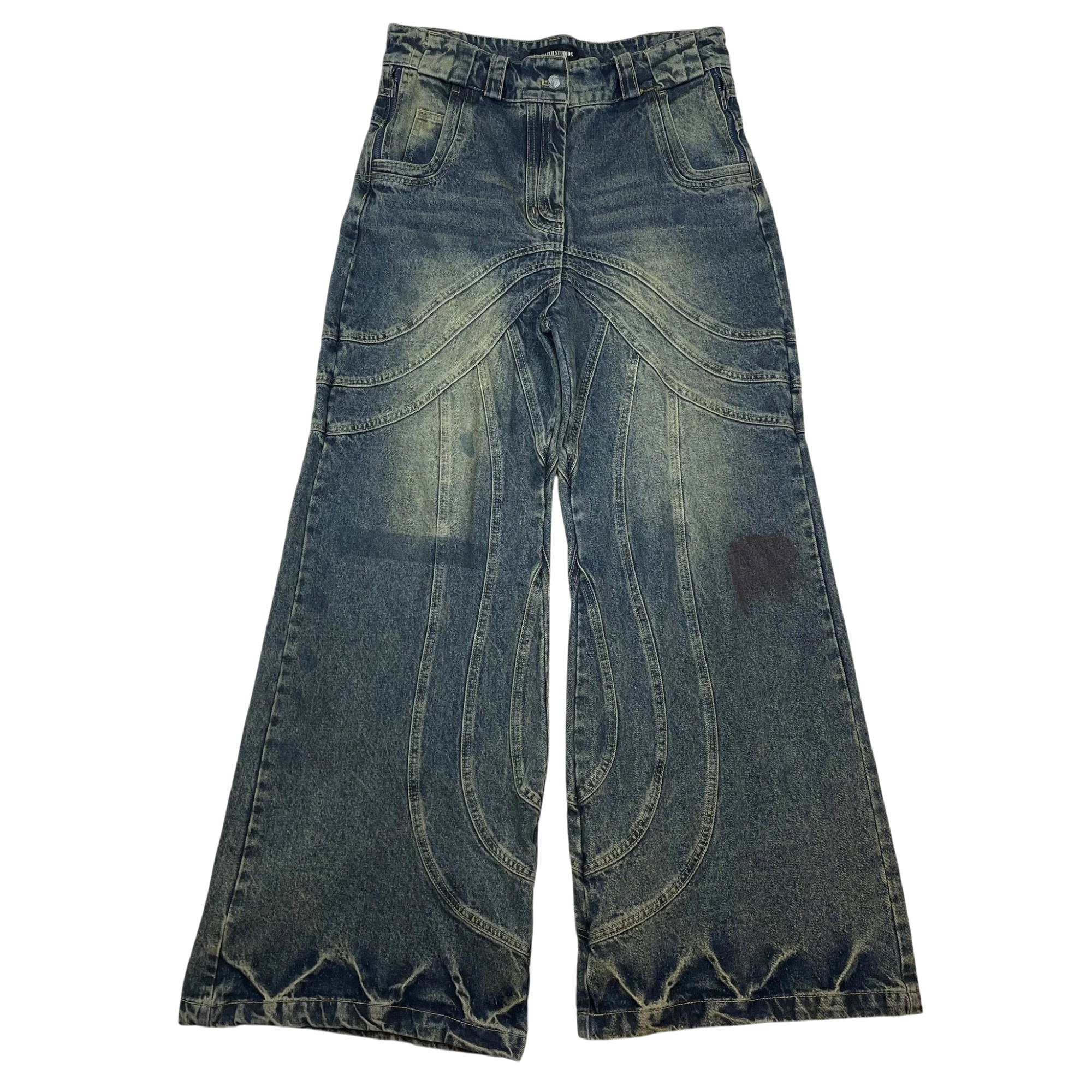 NO/FAITH STUDIOS Heavy Wave Jeans Blue (Size L)