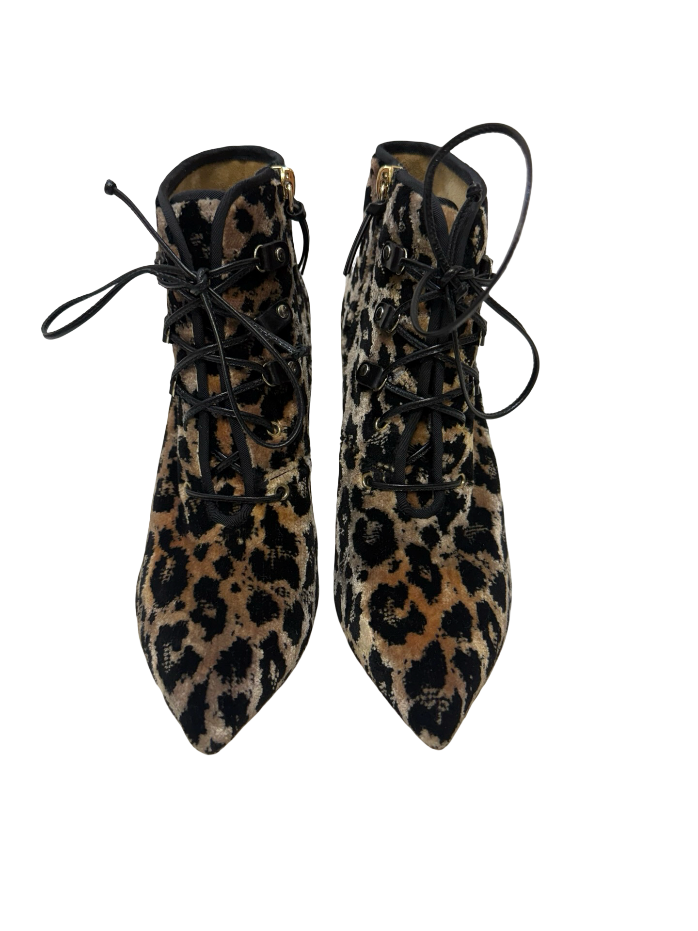 Francesco Russo Leopard Velvet Boots 36 WB thumbnail 3