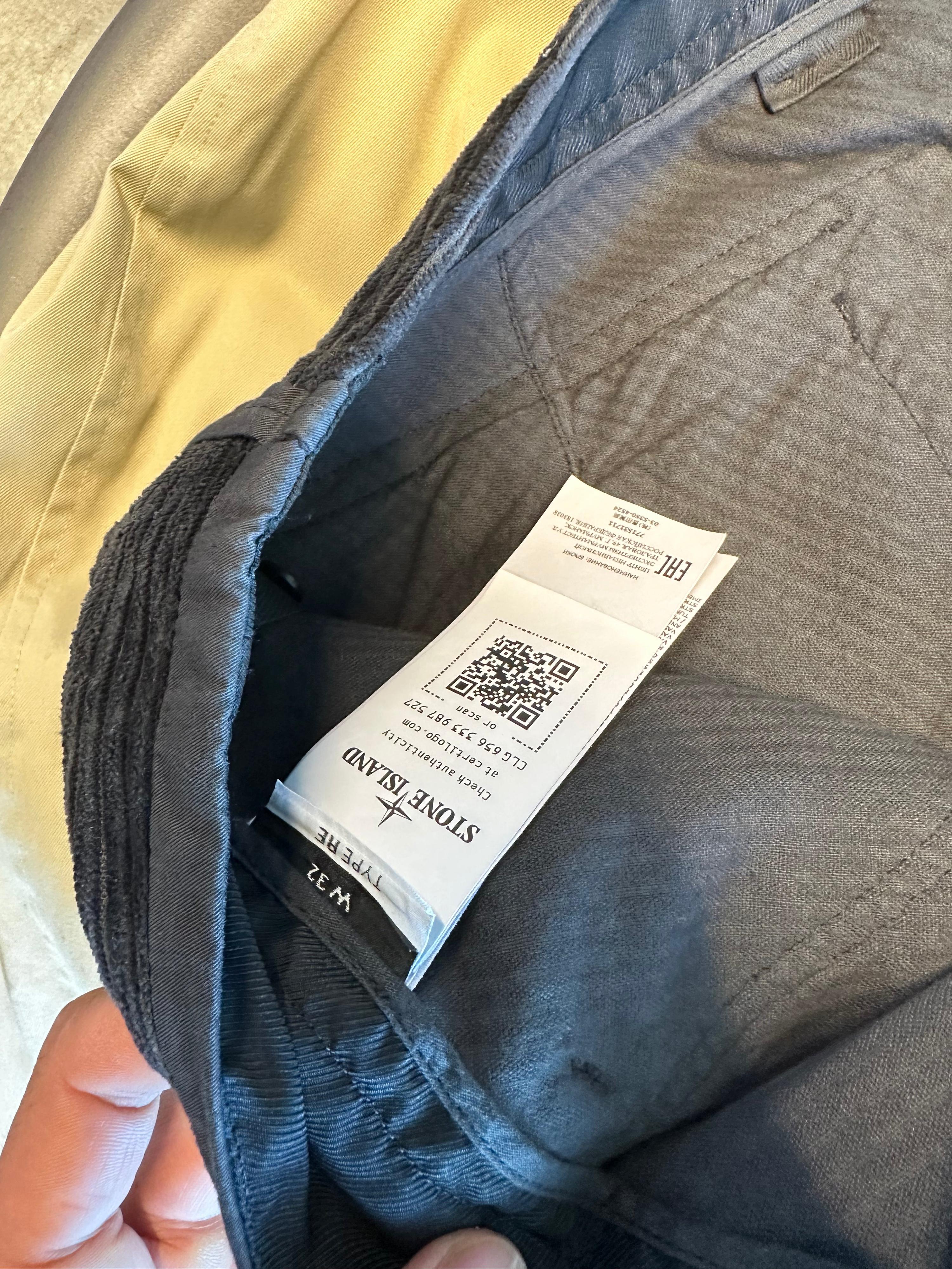 Stone Island Type RE-T Corduroy Utility Cargo Pants Black (Size 32”) thumbnail 2