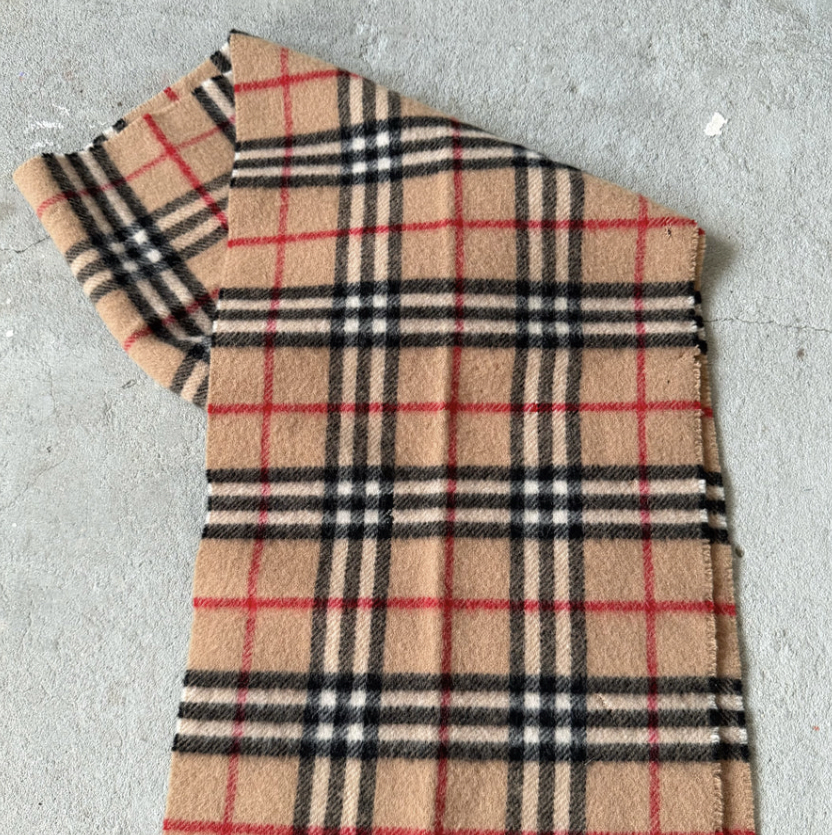 Burberry Beige Check Scarf thumbnail 3