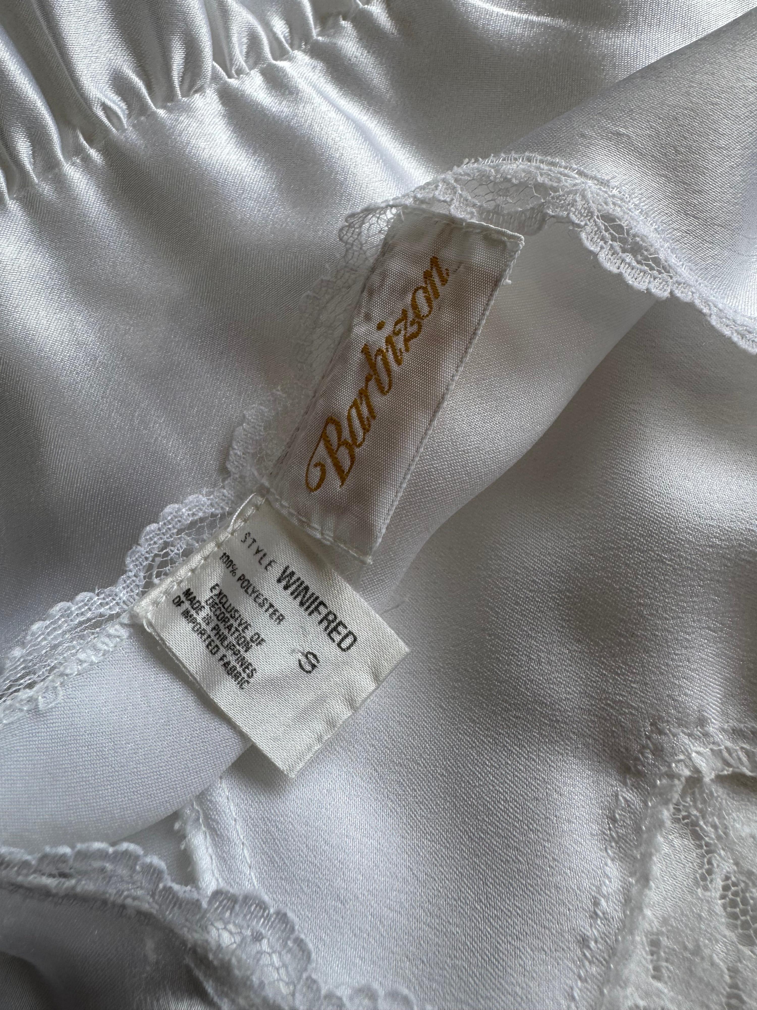 Vintage Barbizon white maxi robe - size S thumbnail 10
