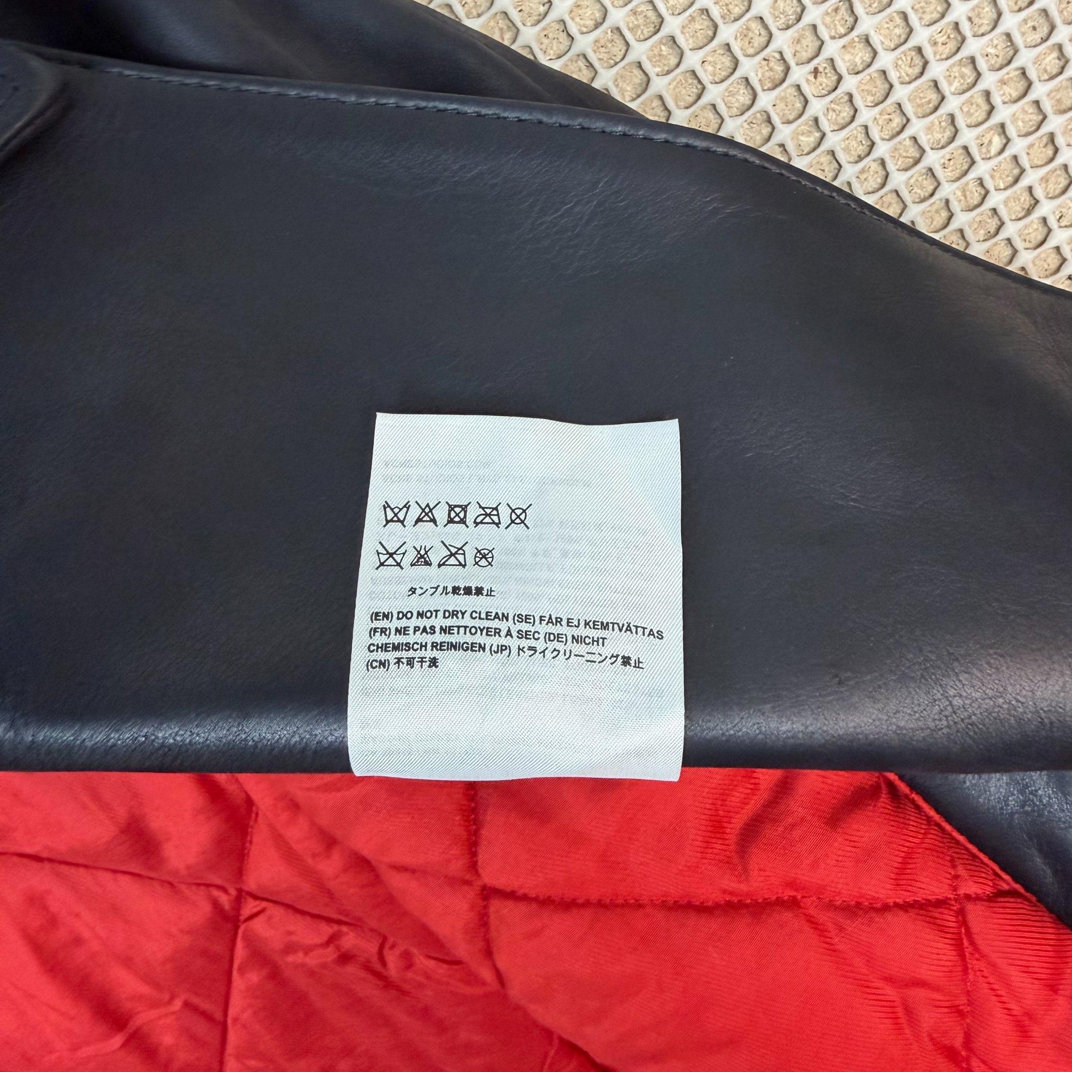 Acne Studios Morely Oversized Leather Biker Jacket (Size 36) thumbnail 6