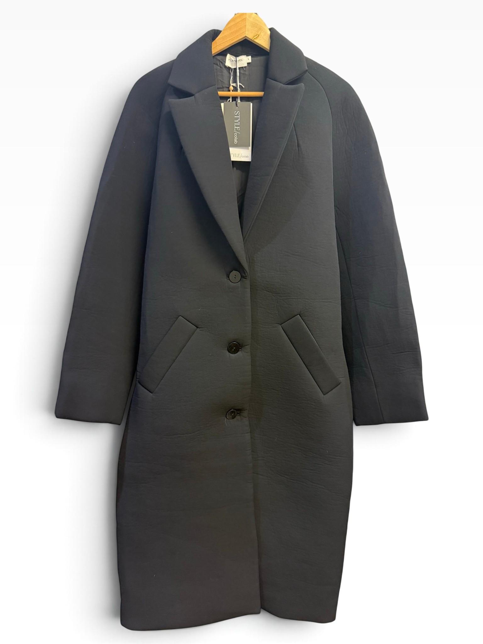 Flannel Black Rylan Coat Large BNWT