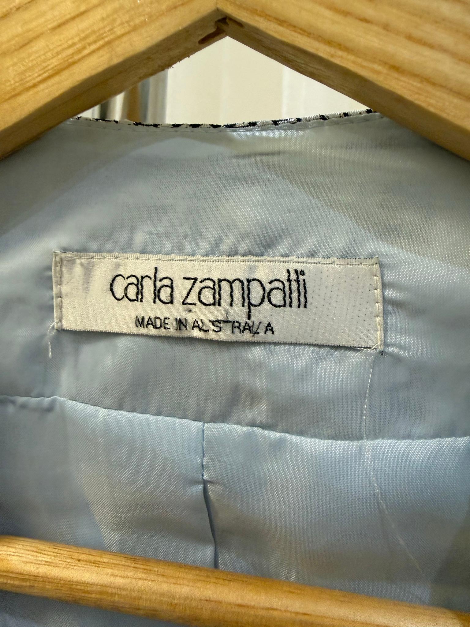 Carla Zampatti Blue Floral Blazer 12 thumbnail 3