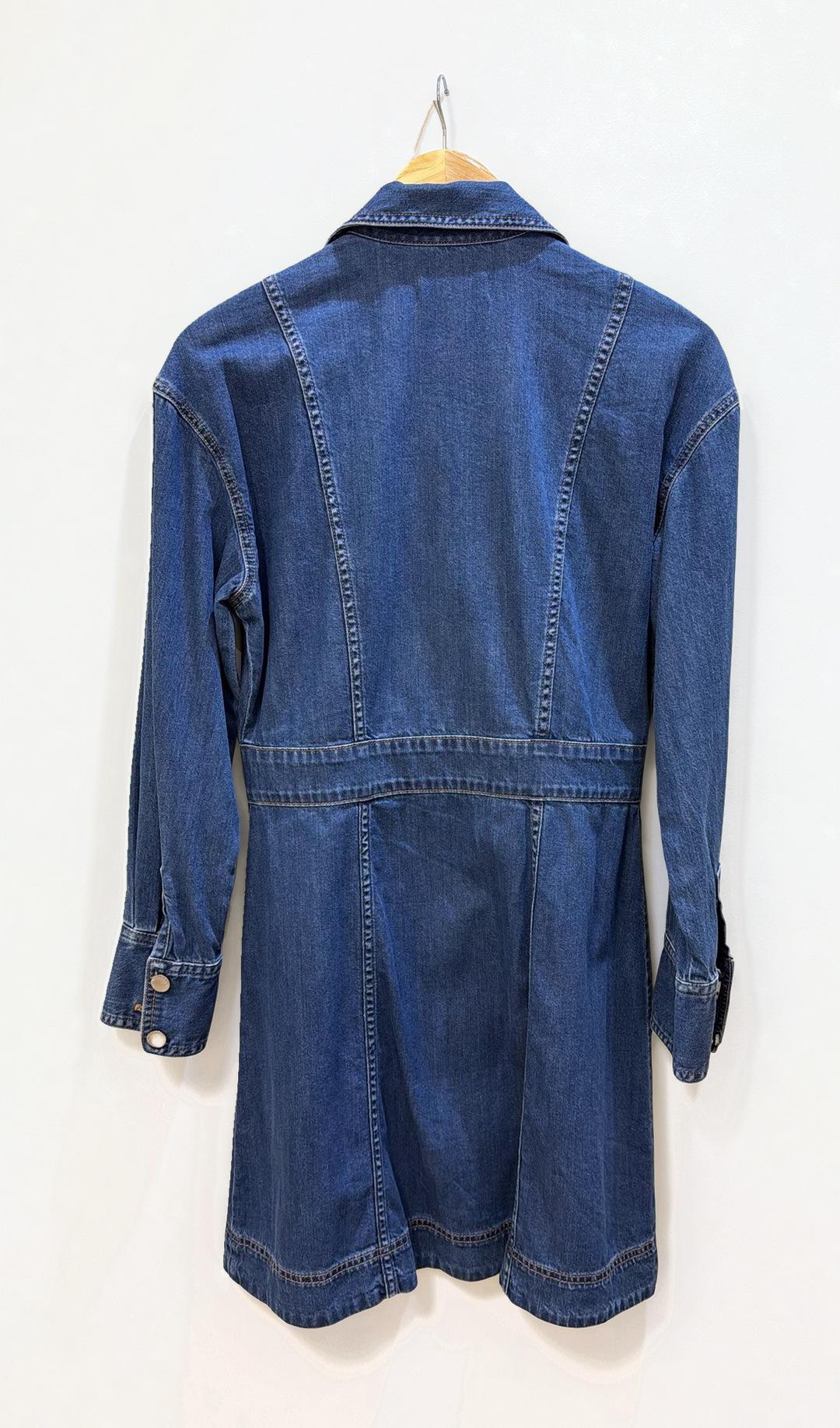 Witchery Blue Denim Shirt Dress 10 thumbnail 3
