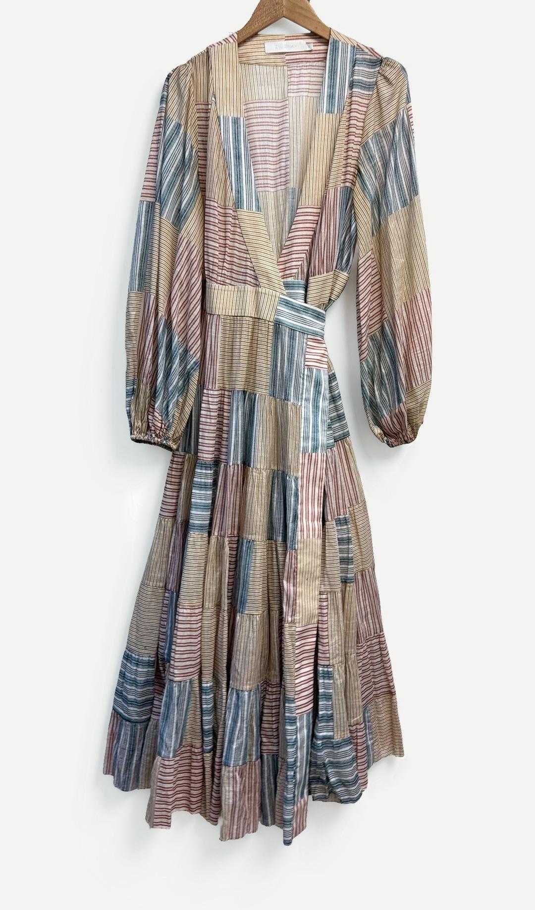 Zimmermann Multicolor Stripe Wrap Dress 3