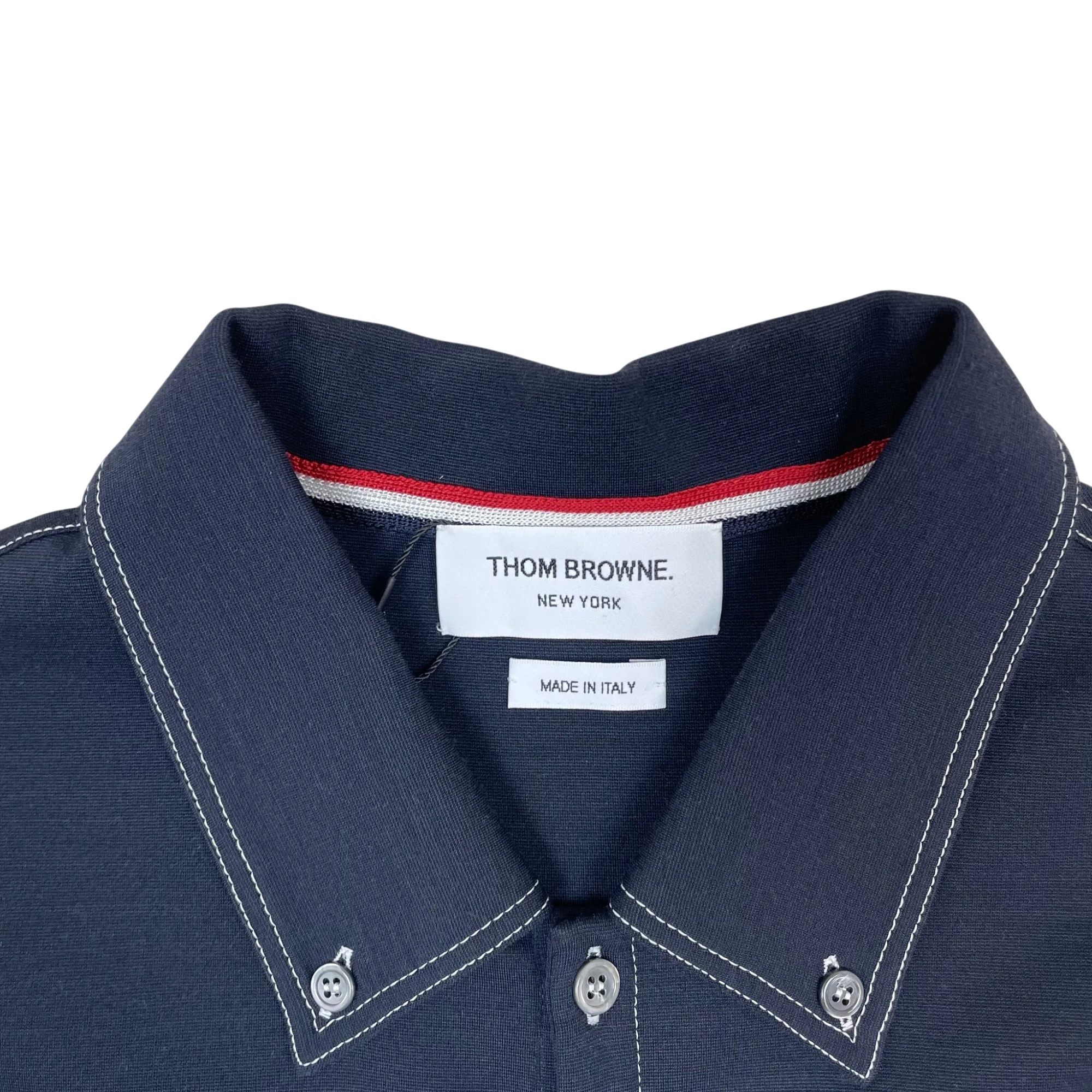 Thom Browne Classic Pique 4-Bar Polo Shirt Navy (Size 4/XL) thumbnail 2