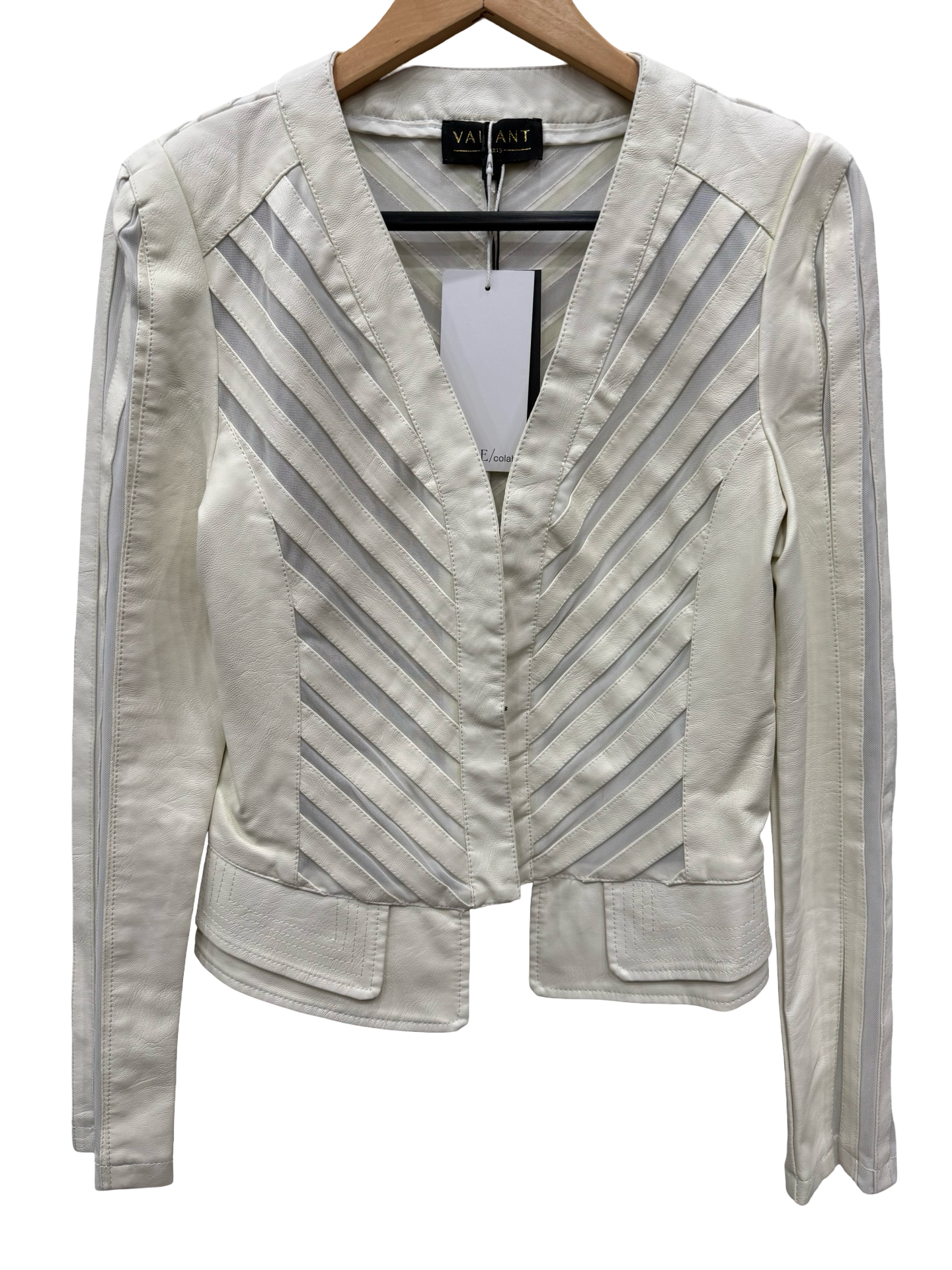 Valiant Cream Leather/Mesh Jacket L
