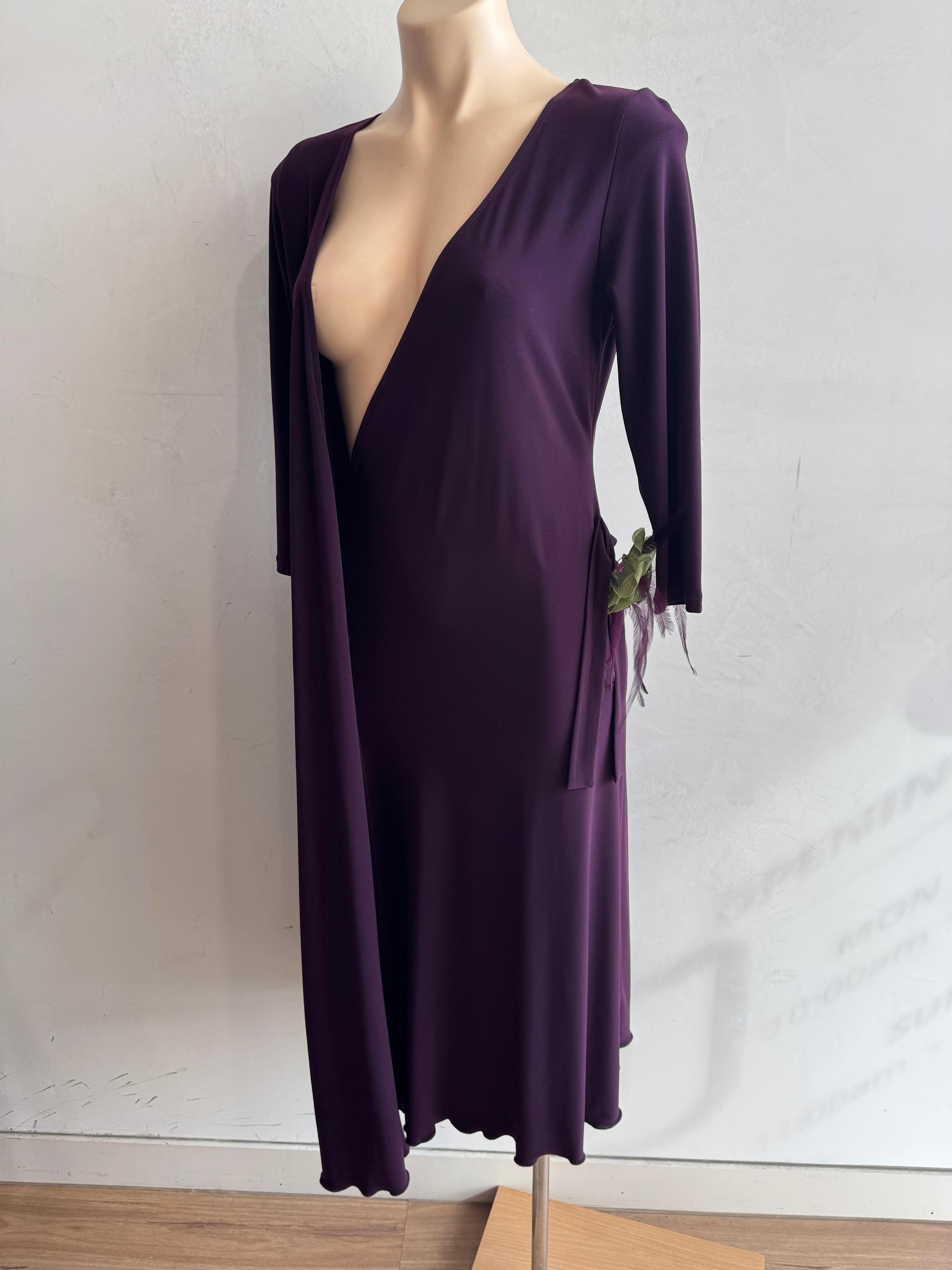 Gerry Shaw purple wrap dress size 8 thumbnail 9