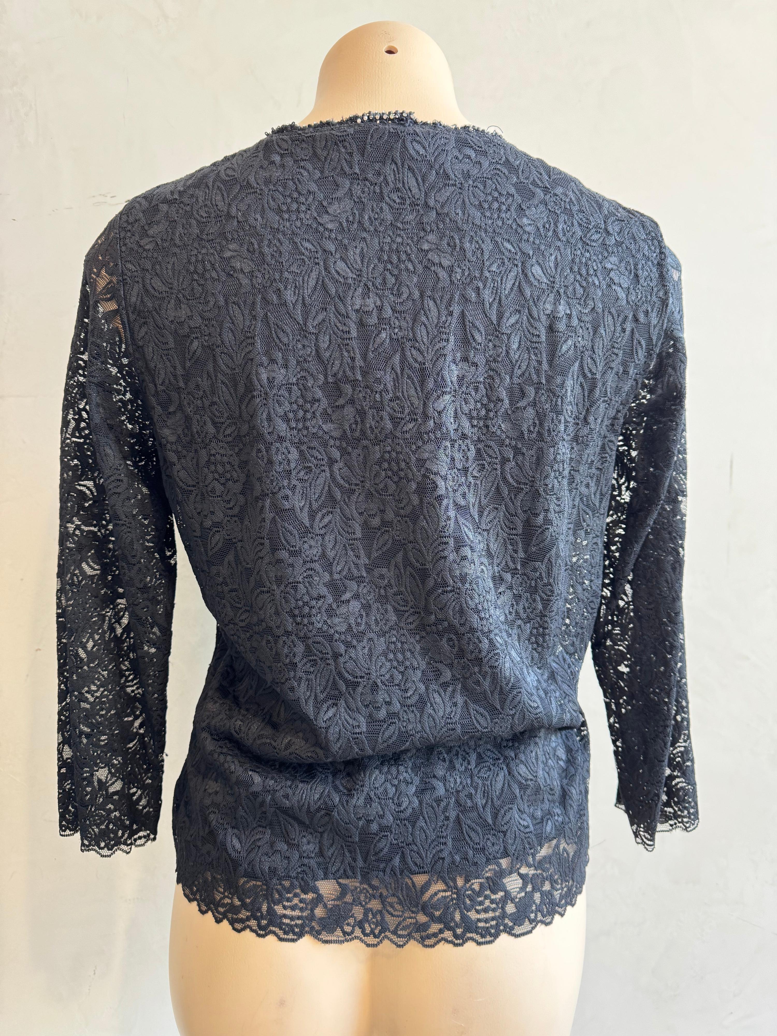 Vintage Silhouette lace top - size L thumbnail 6
