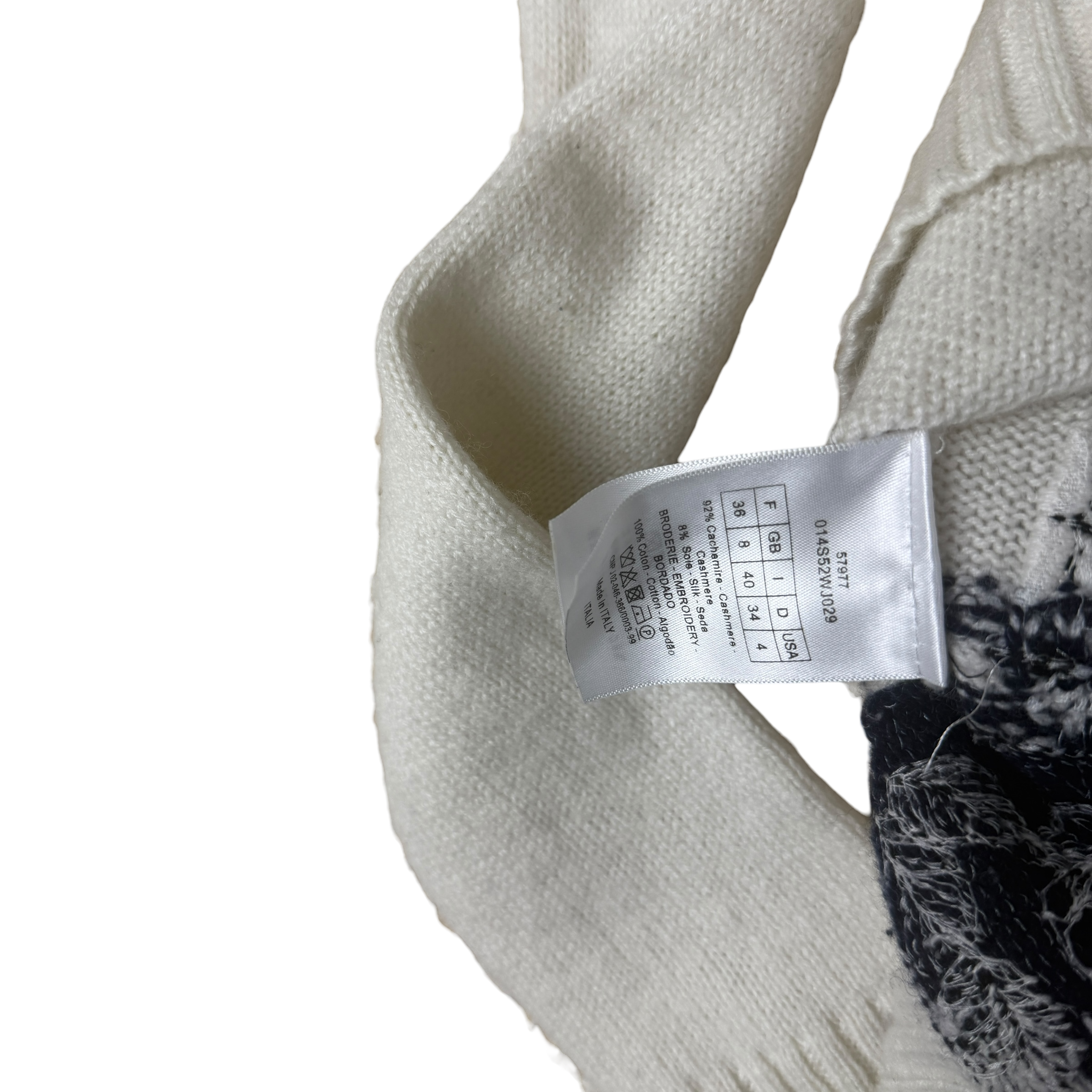 Christian Dior Cashmere Silk Blend Embroidered Knit Jumper (Size 36) thumbnail 6