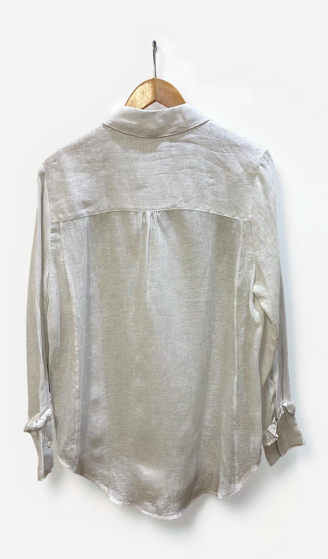 The Flat Iron Label Label White Linen Ruffle Shirt 1 thumbnail 3