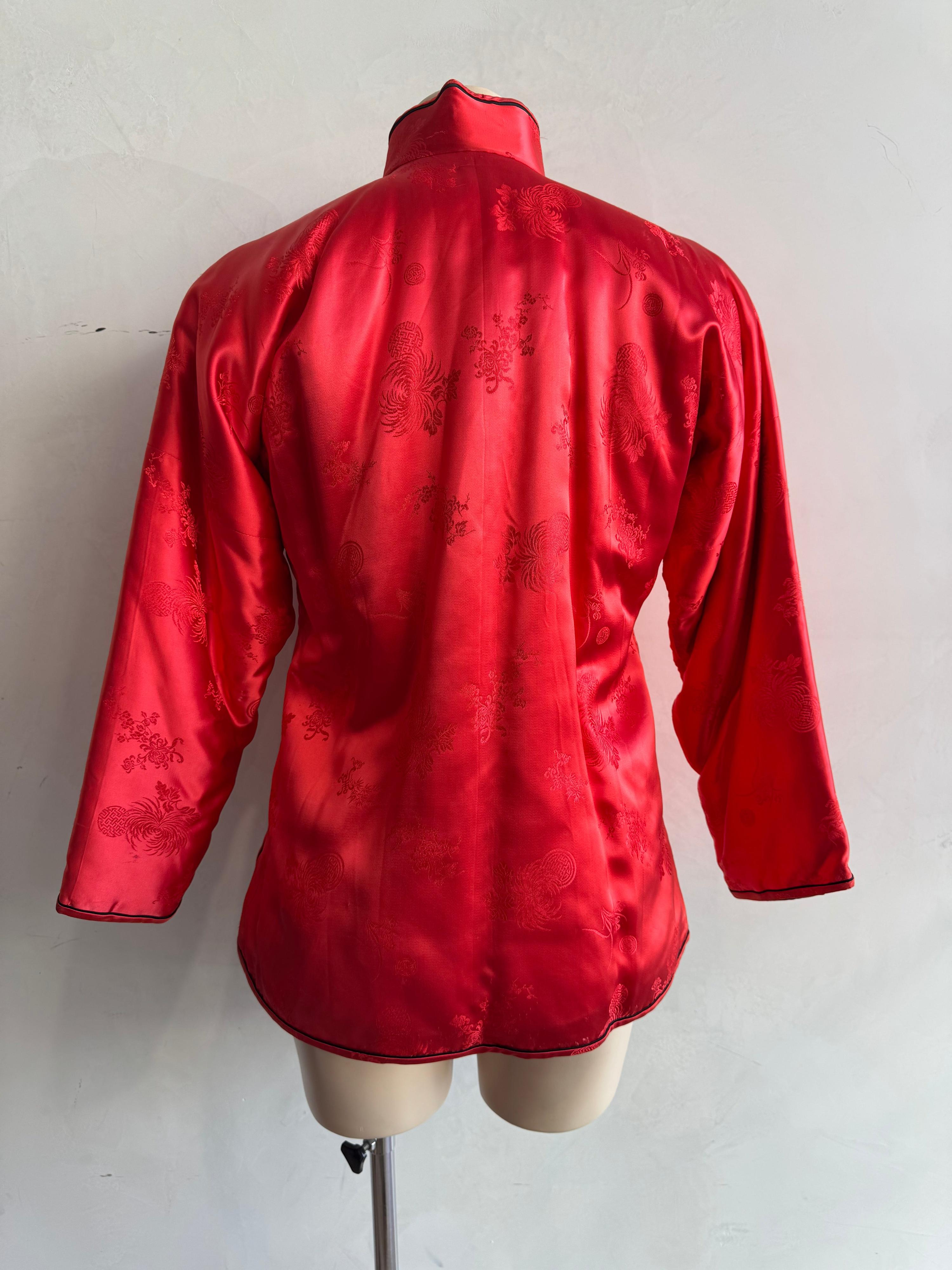 Vintage Silver Lake red Chinese jacket - size S thumbnail 5