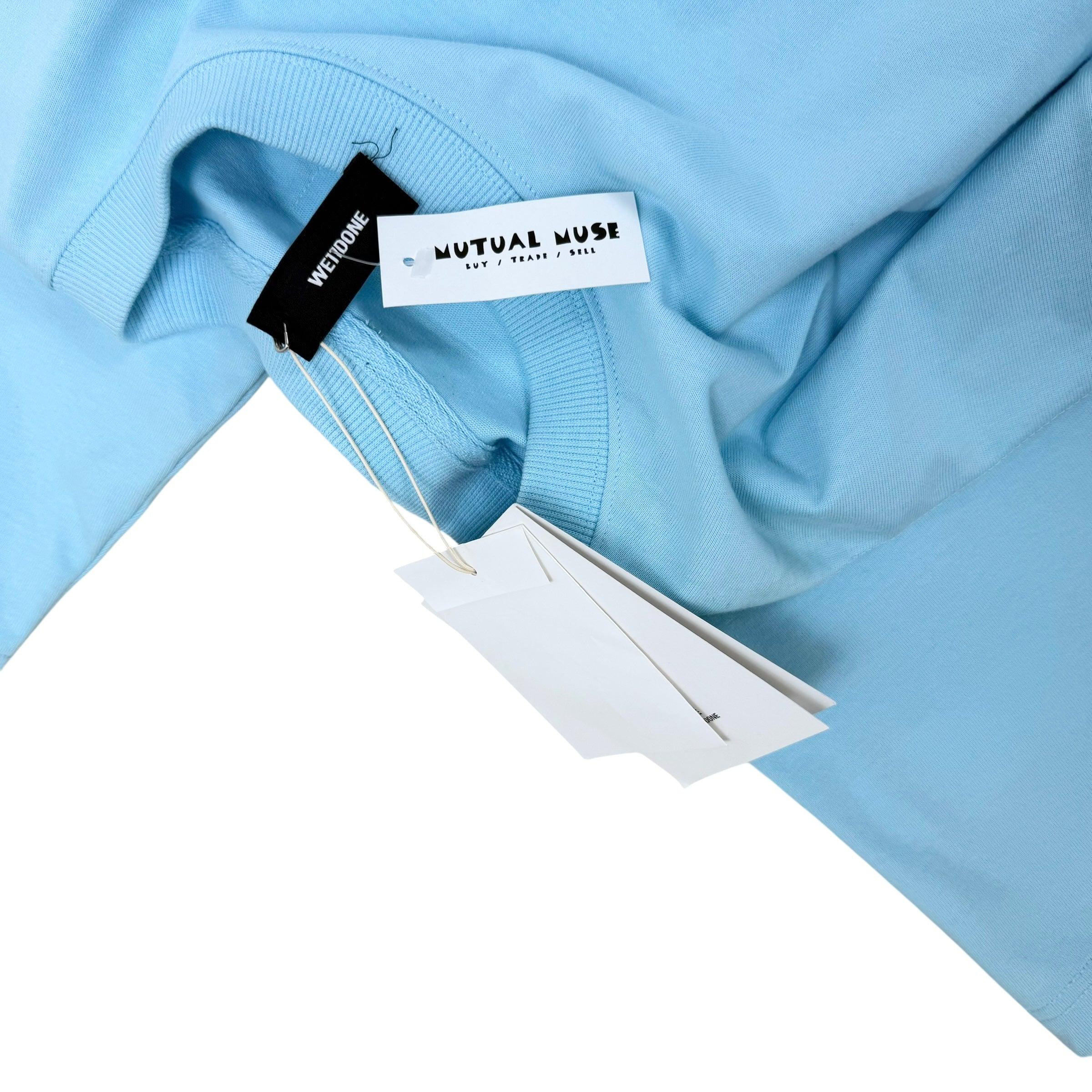 We11done Back Logo Oversized Heavy T-Shirt Sky Blue (Fits L-XL) thumbnail 4