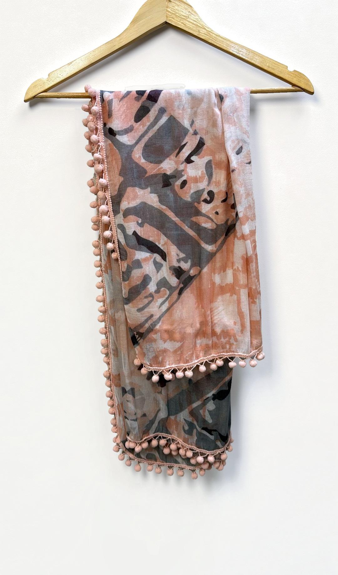 Pink Pattern Scarf
