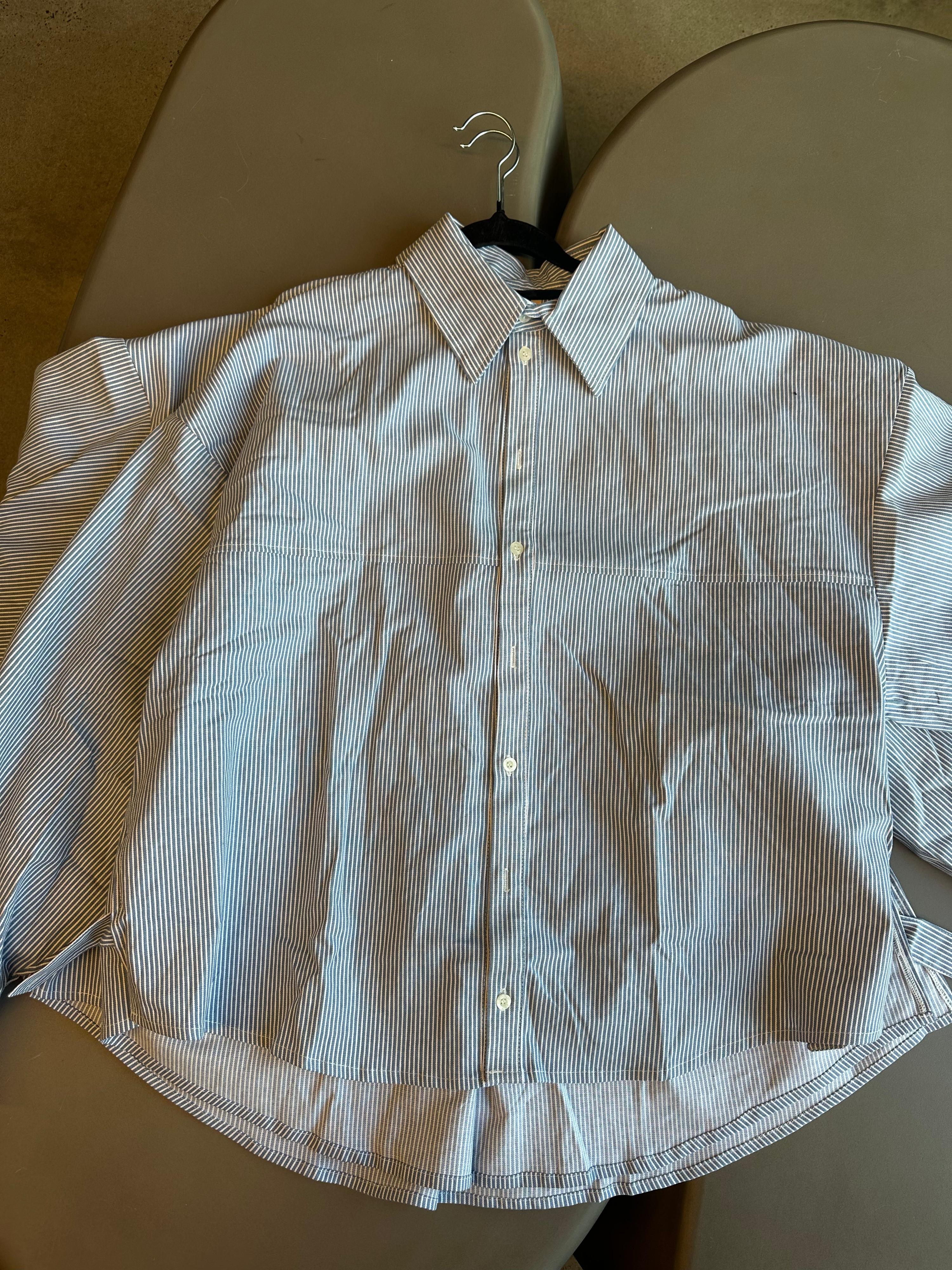 FVNXY Things Boxy Striped Shirt Blue/White - L