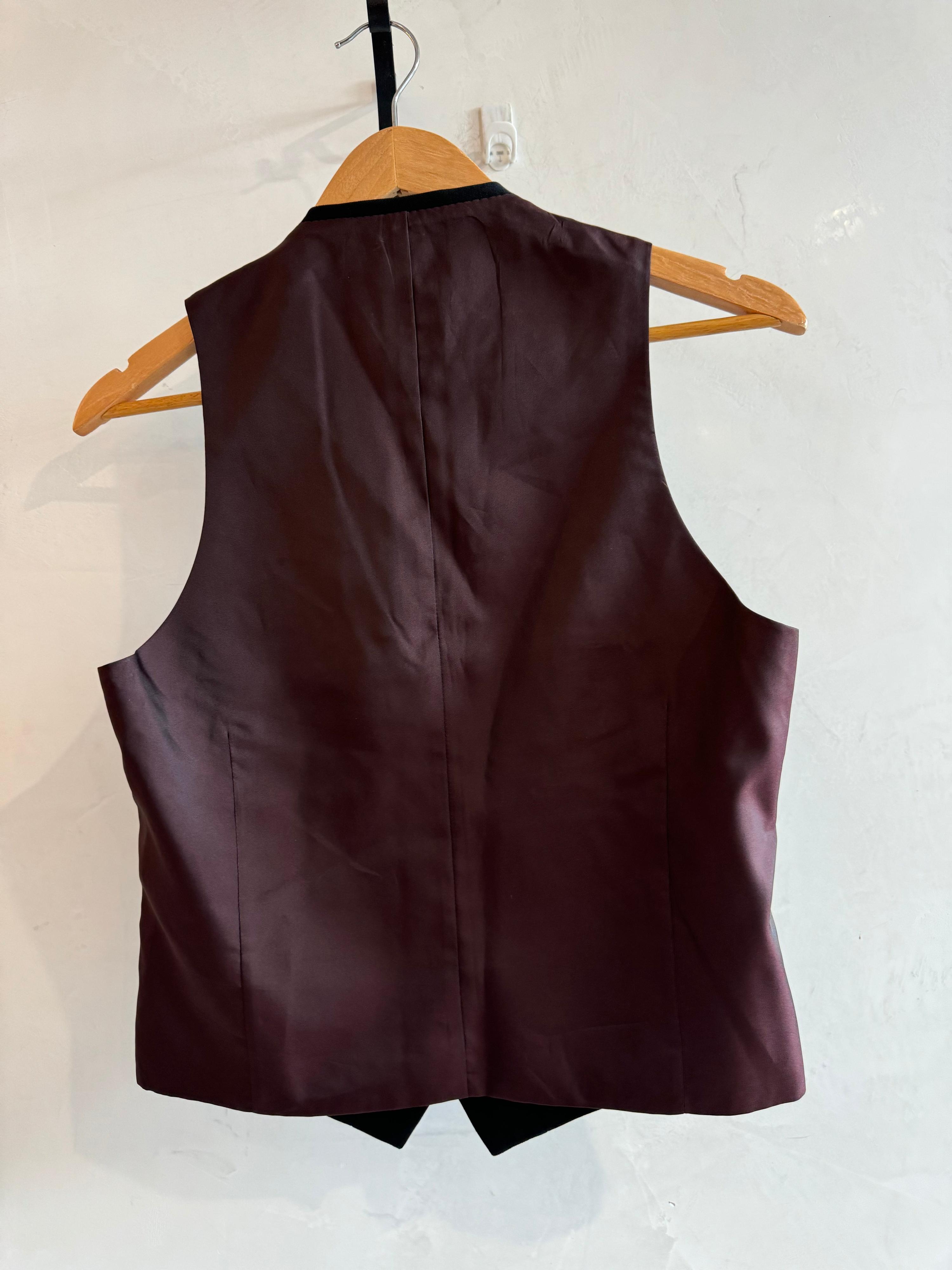 Vintage Black Vest Size S thumbnail 2