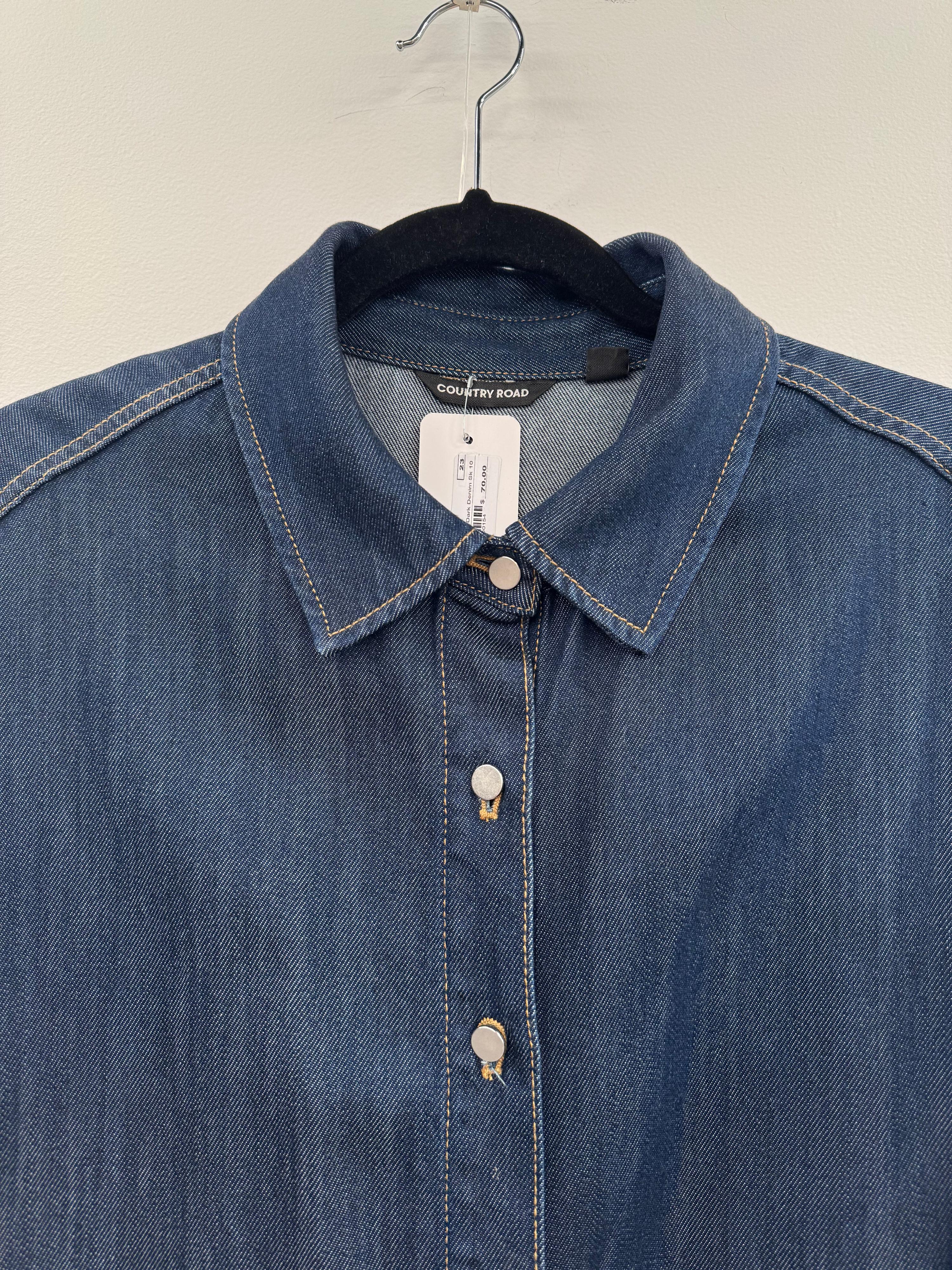 Country Road Tensile Dark Denim Shirt size 10 thumbnail 3