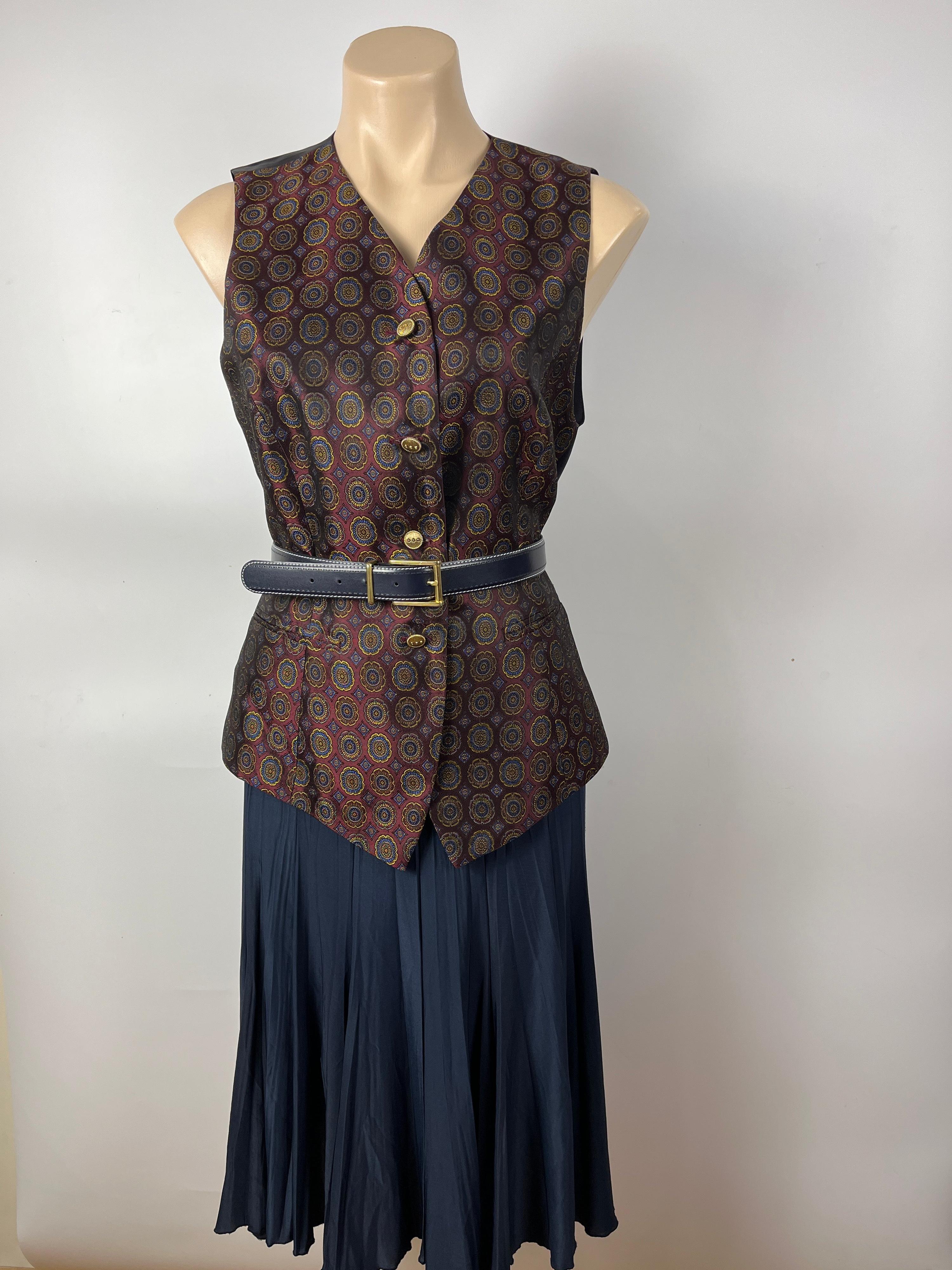 Vintage PERRI CUTTEN Brocade Vest Size 12