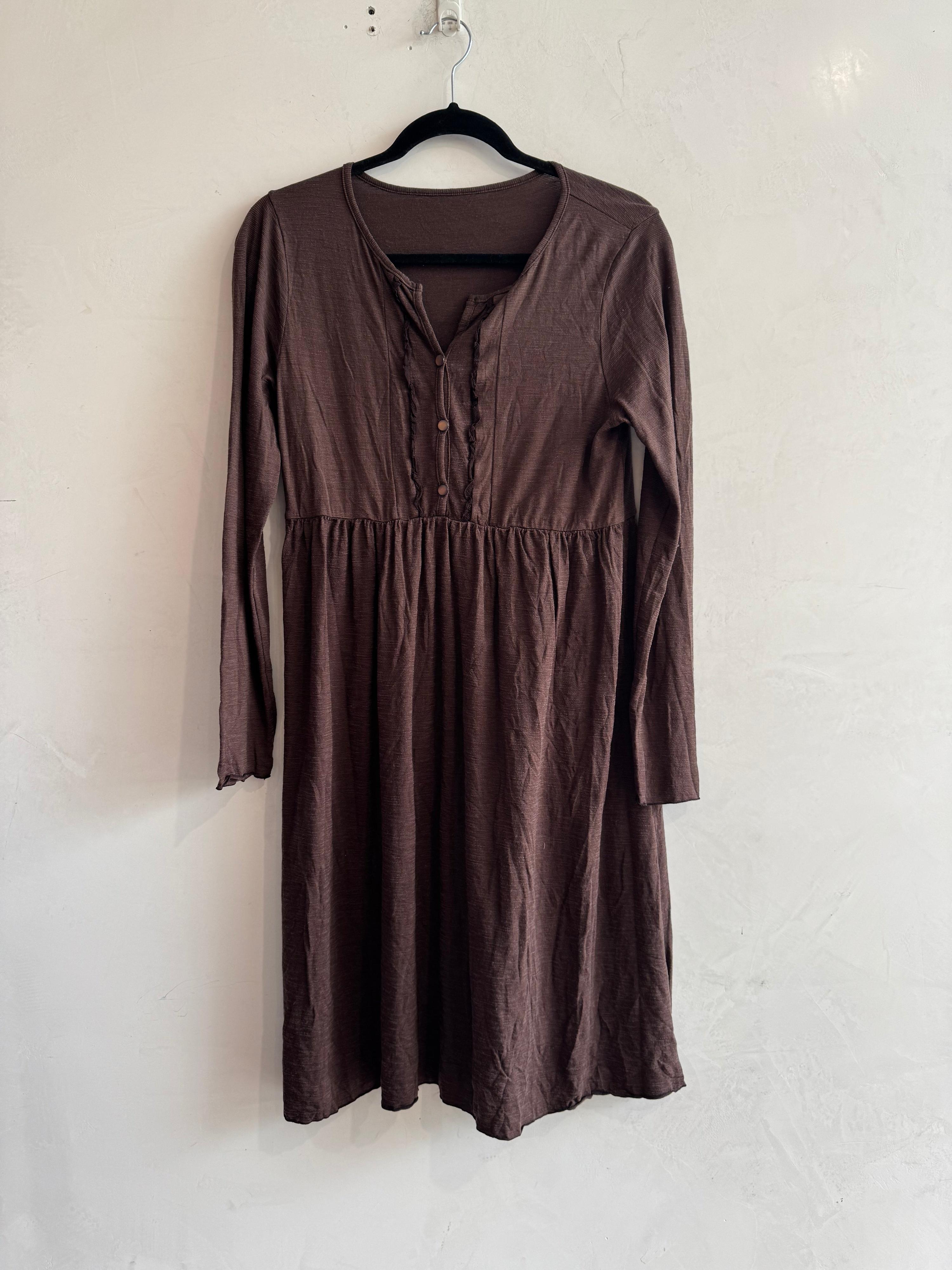 Vigorella brown long sleeve dress - Size S