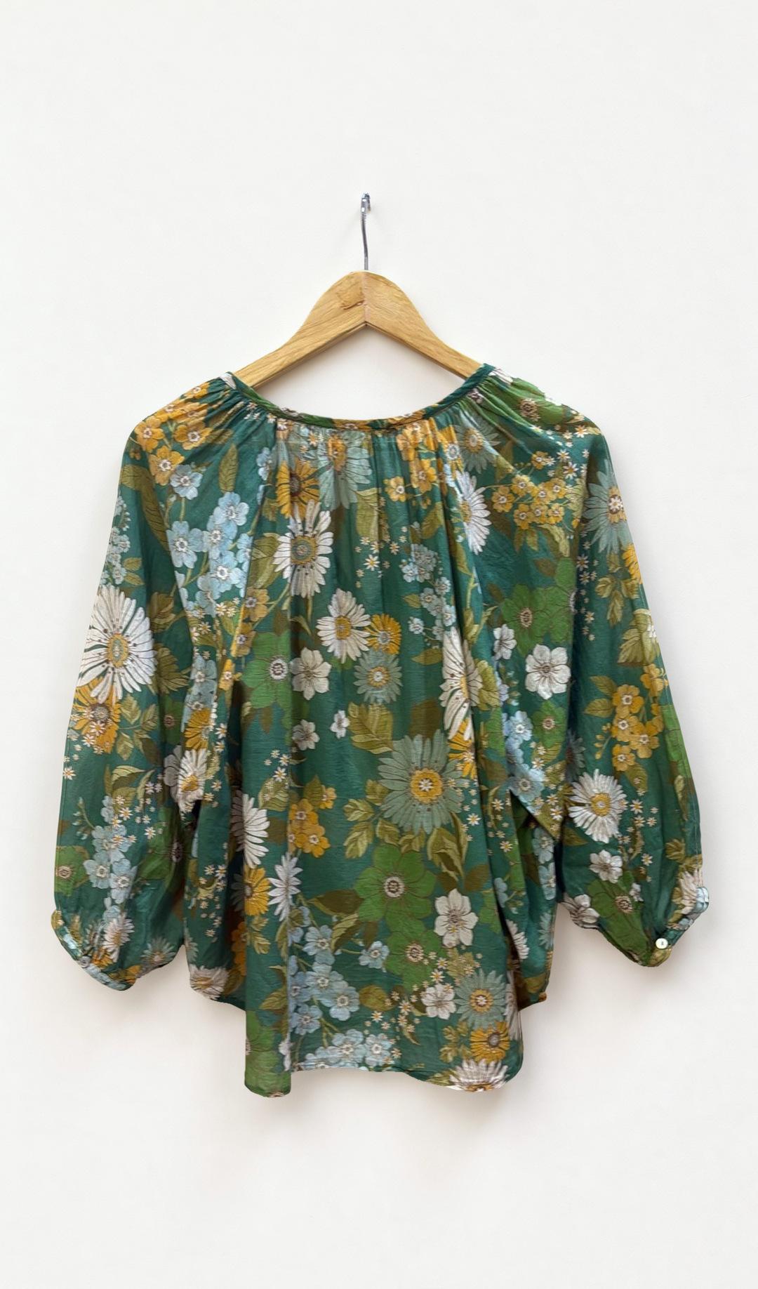 Odd Molly Green Floral Blouse 2 thumbnail 2
