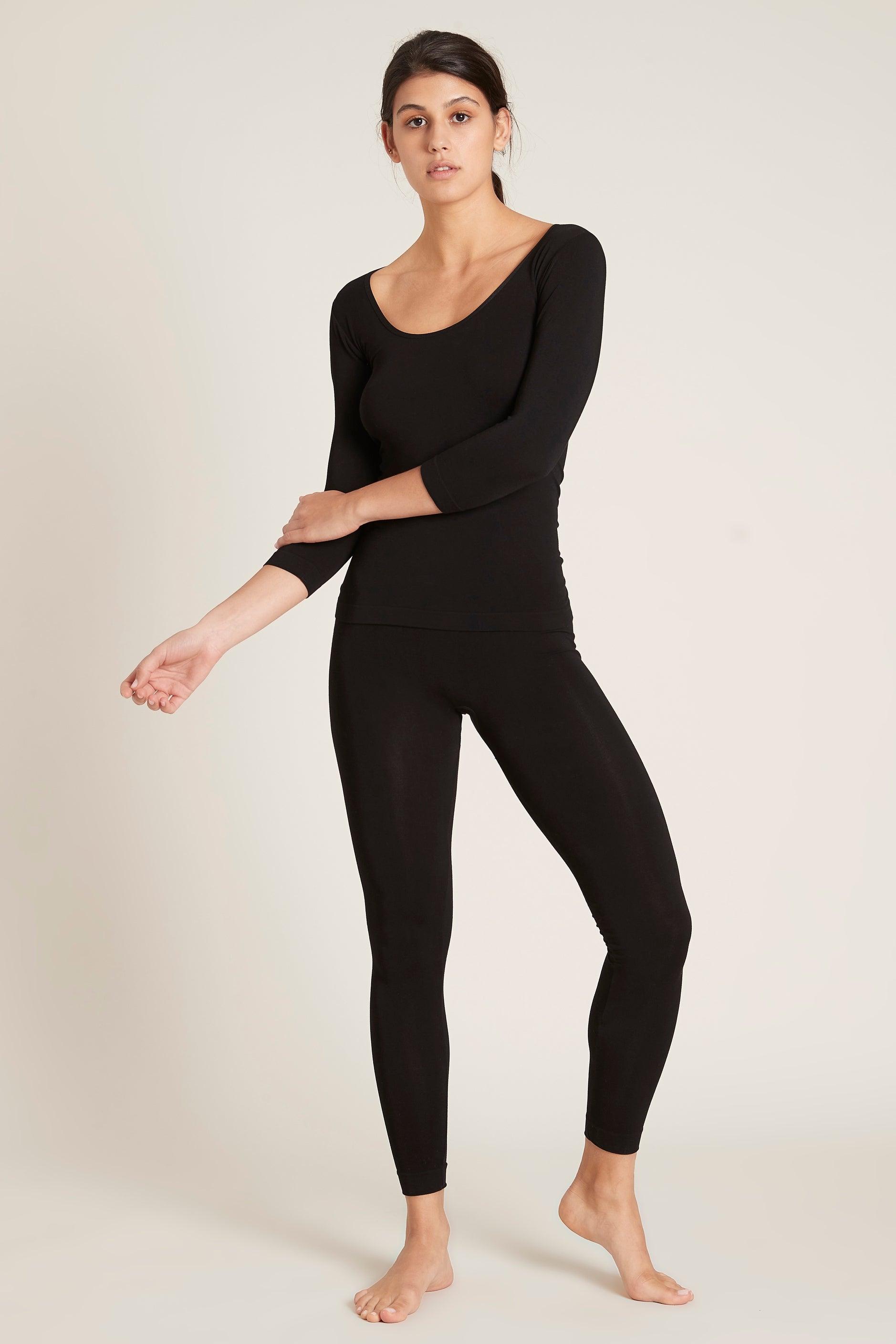 Boody Blk 3/4 Sleeve Top S