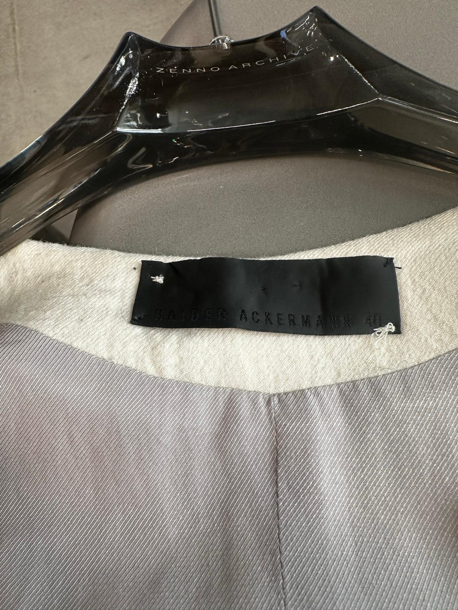 Haider Ackermann Collarless Wool Jacket Cream (Size 40) thumbnail 3