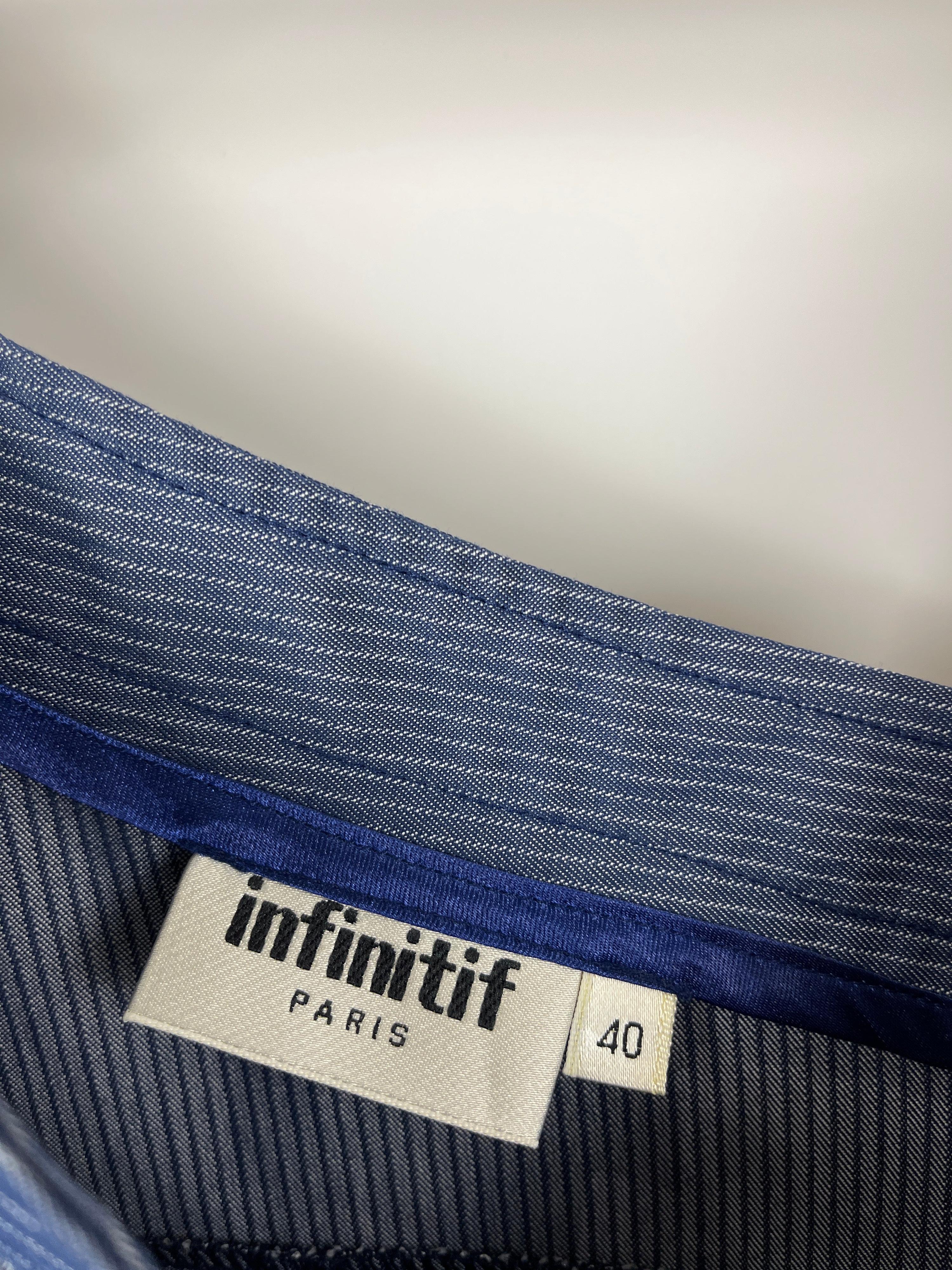 Vintage INFINITIF Denim Midi Dress Size S thumbnail 4