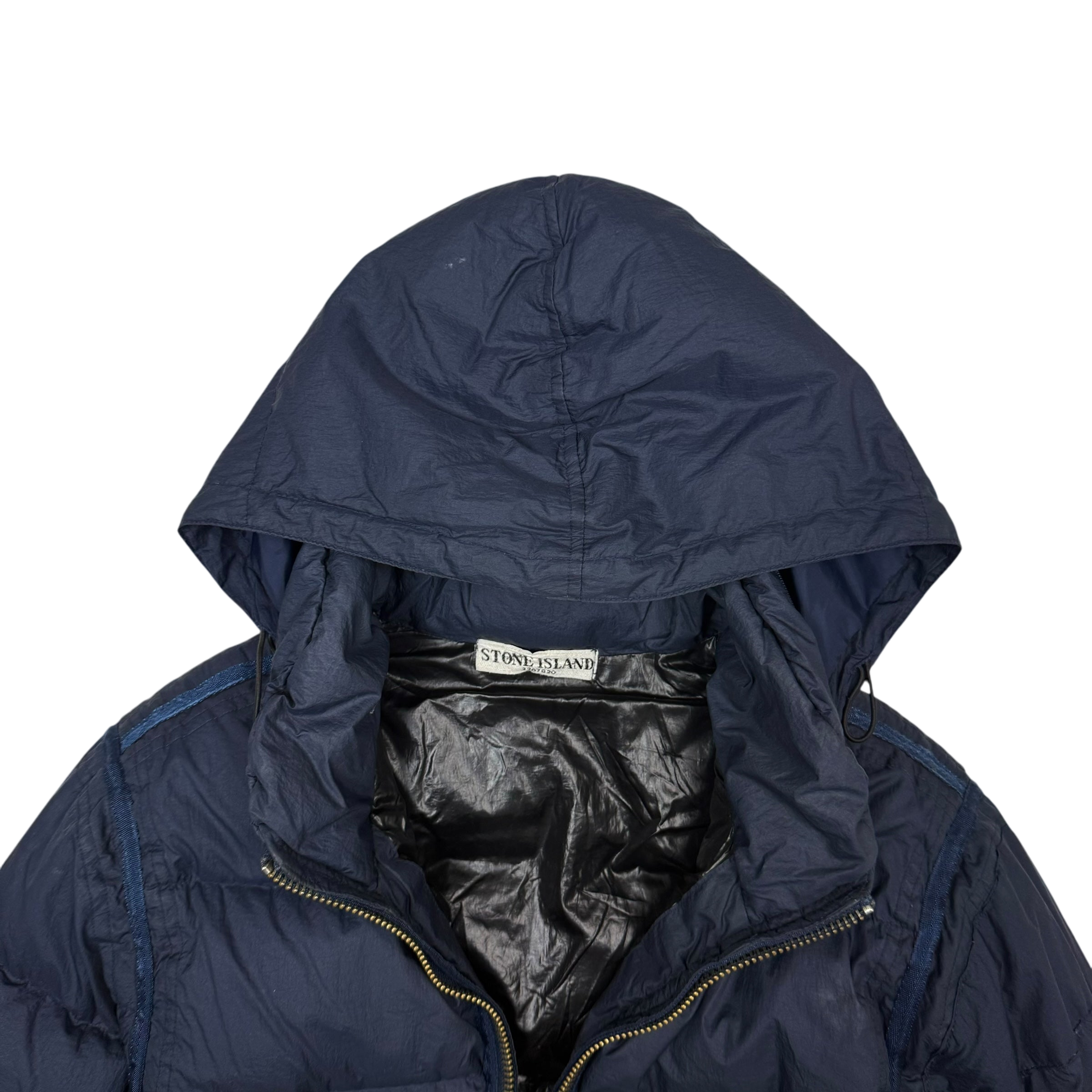Stone Island AW 2009 Opaque Nylon Tela Down Jacket Navy (Size S) thumbnail 3