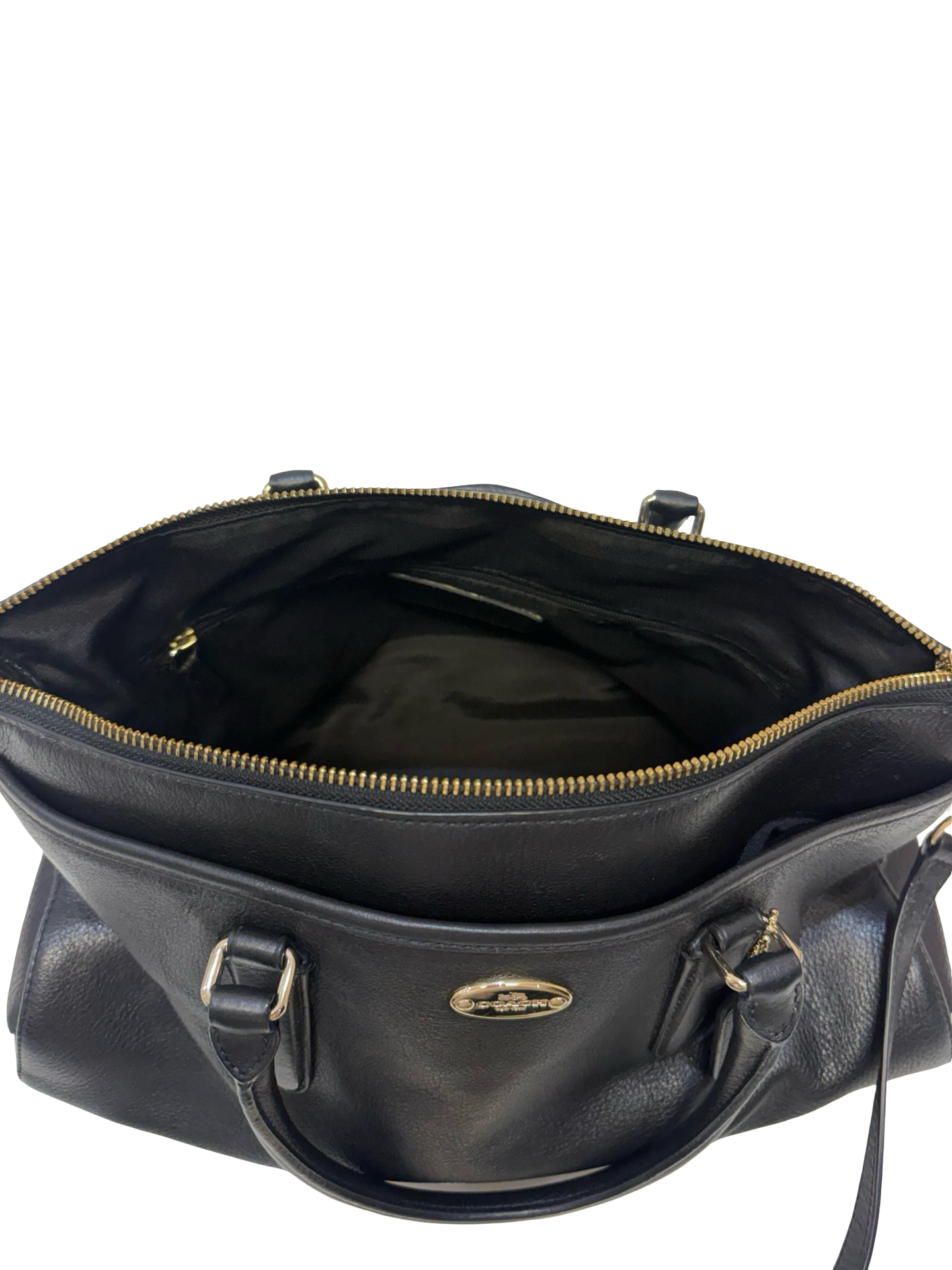 Coach Morgan Black Satchel Pebble Leather thumbnail 5