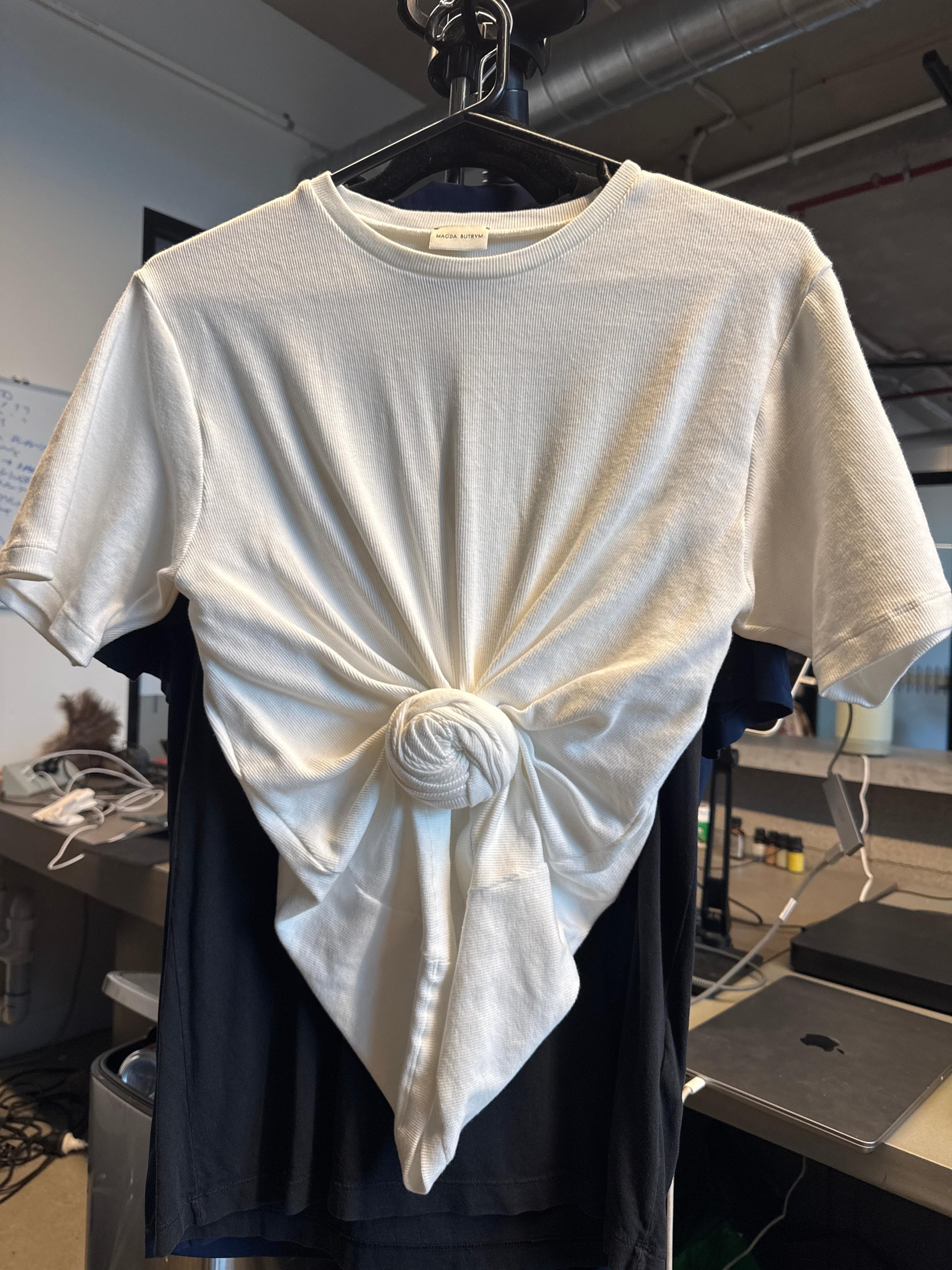 Magda Butrym Knot T-Shirt White (Size EU36)
