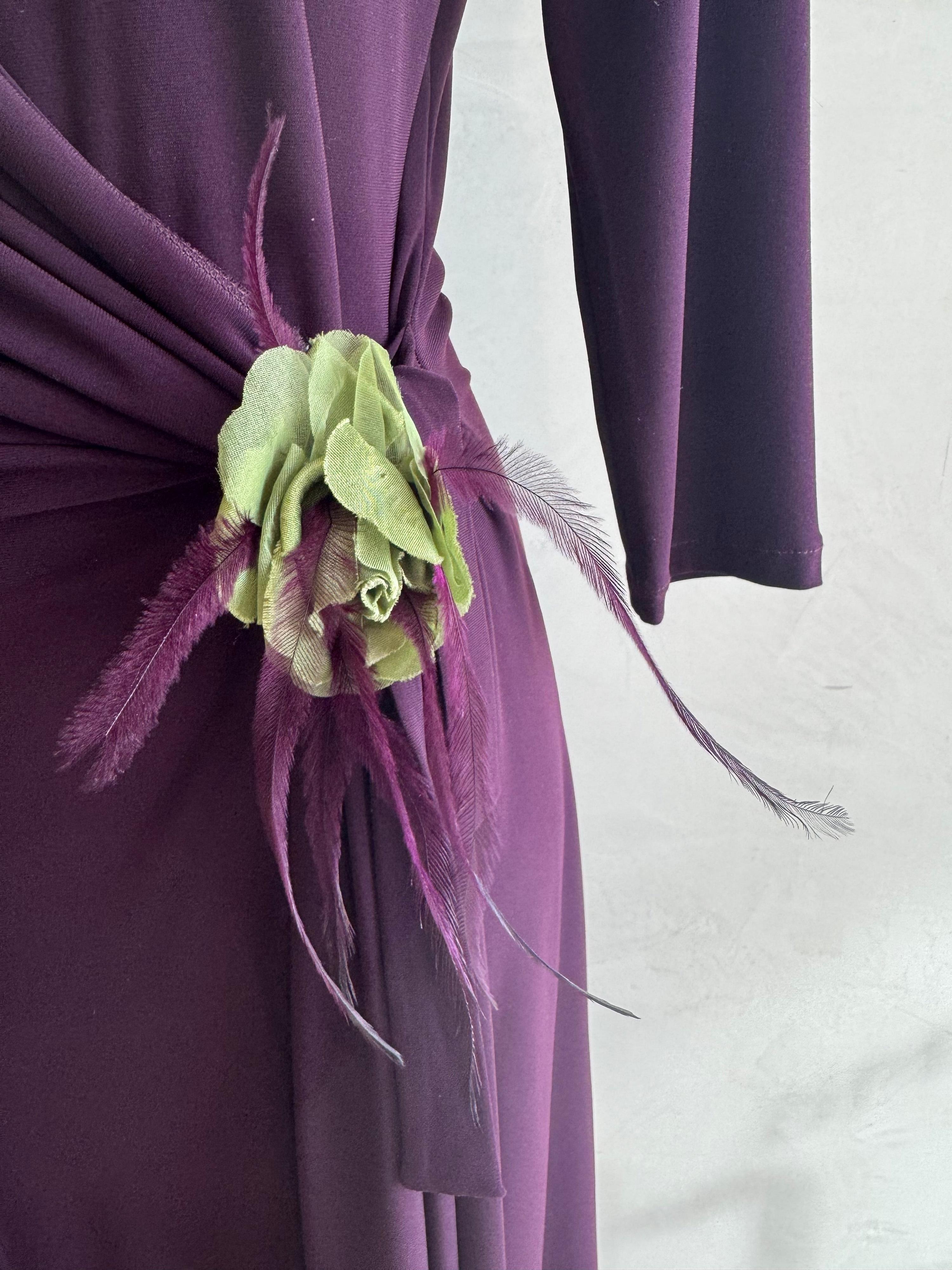 Gerry Shaw purple wrap dress size 8 thumbnail 8