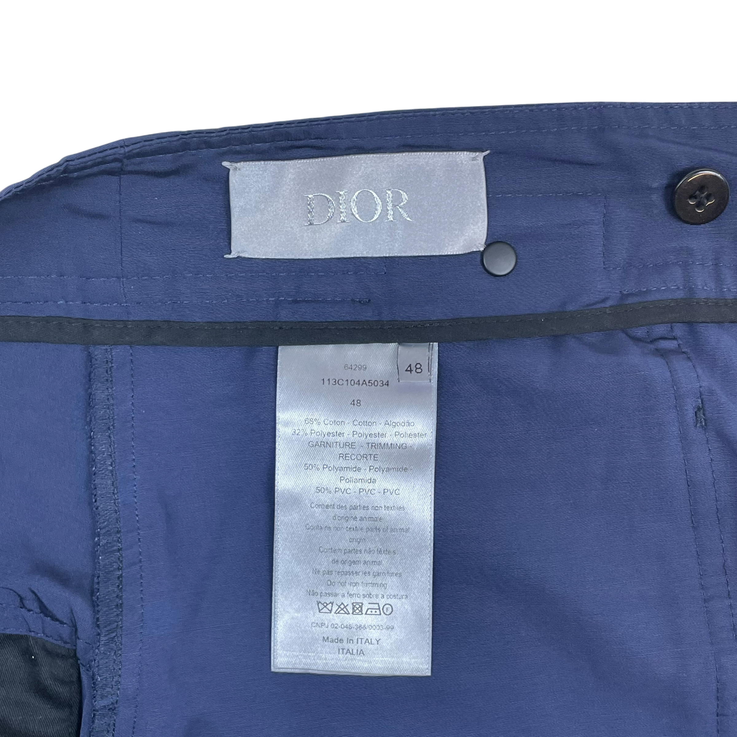 Dior Tactical Cargo Pants Navy (Size 48/M) thumbnail 2