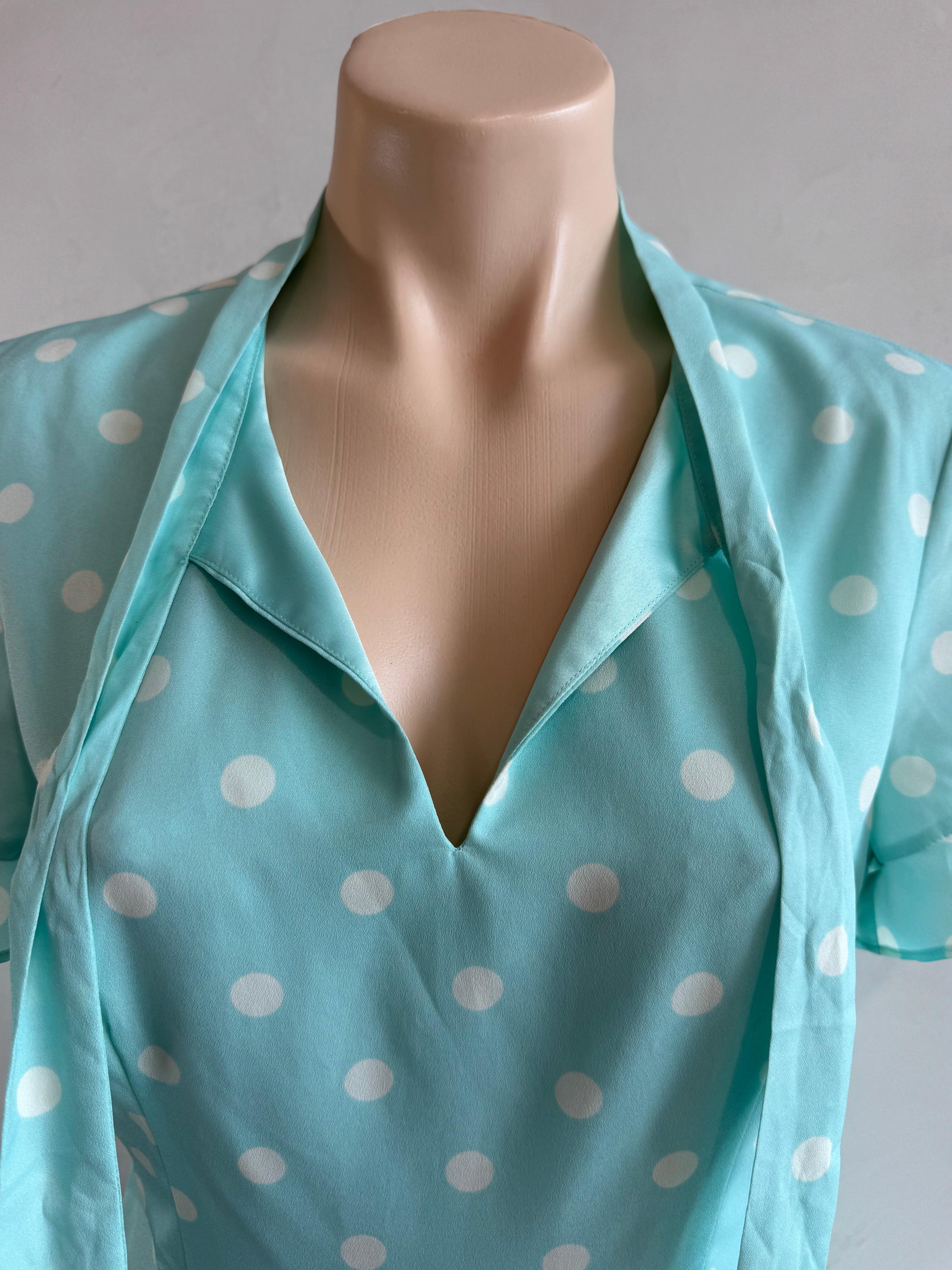 Alannah Hill blue polka dot dress - size 10 thumbnail 8