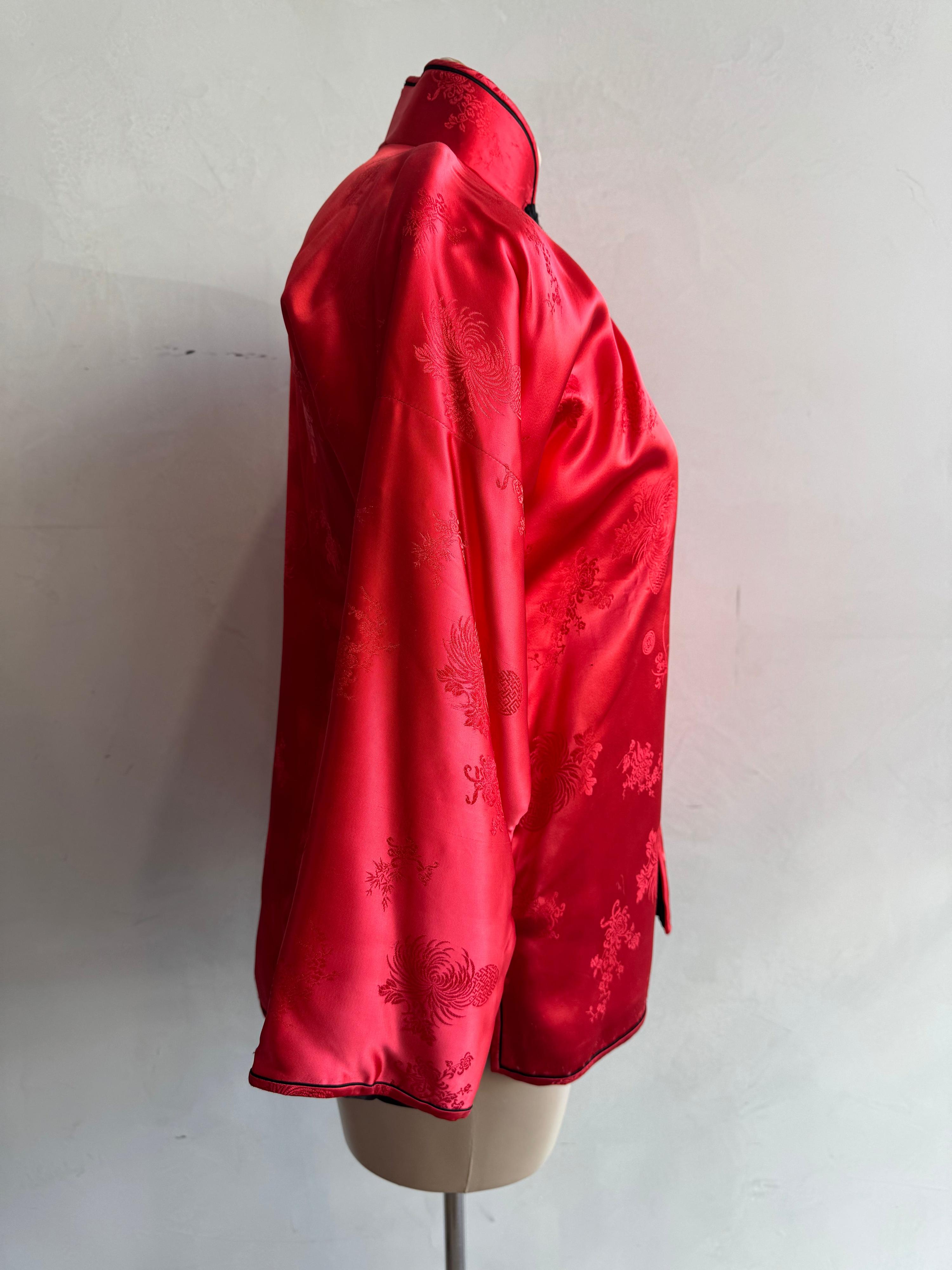 Vintage Silver Lake red Chinese jacket - size S thumbnail 4