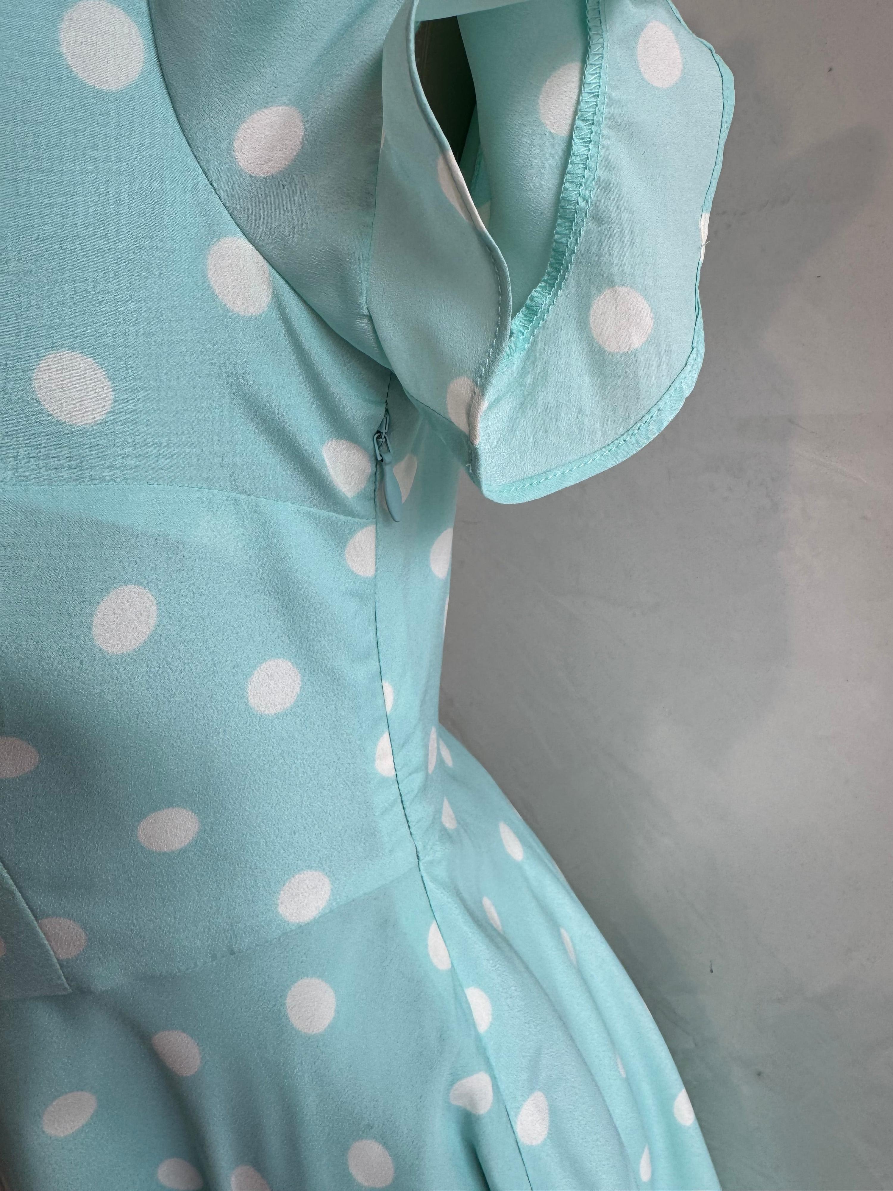 Alannah Hill blue polka dot dress - size 10 thumbnail 7