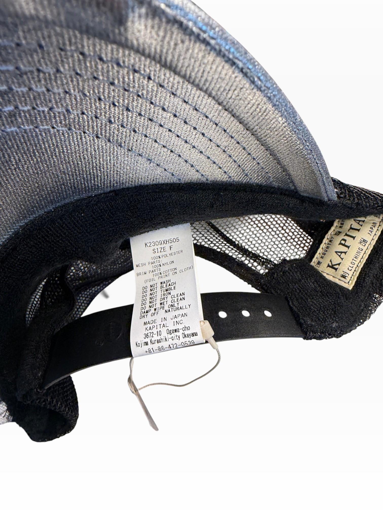Kapital Kountry Clutchier Mesh Trucker Cap Black Silver (Size O/S) thumbnail 3