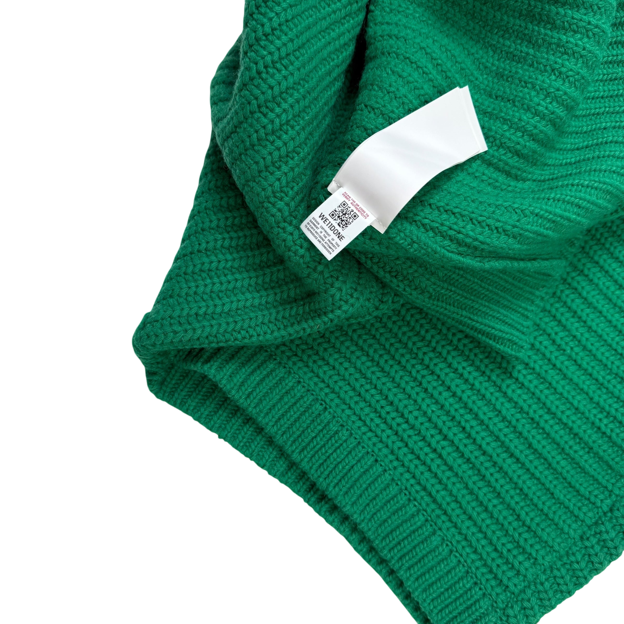 We11done Ribbed Wool Multi-Logo Square Knit Vest Green (Size L) thumbnail 11