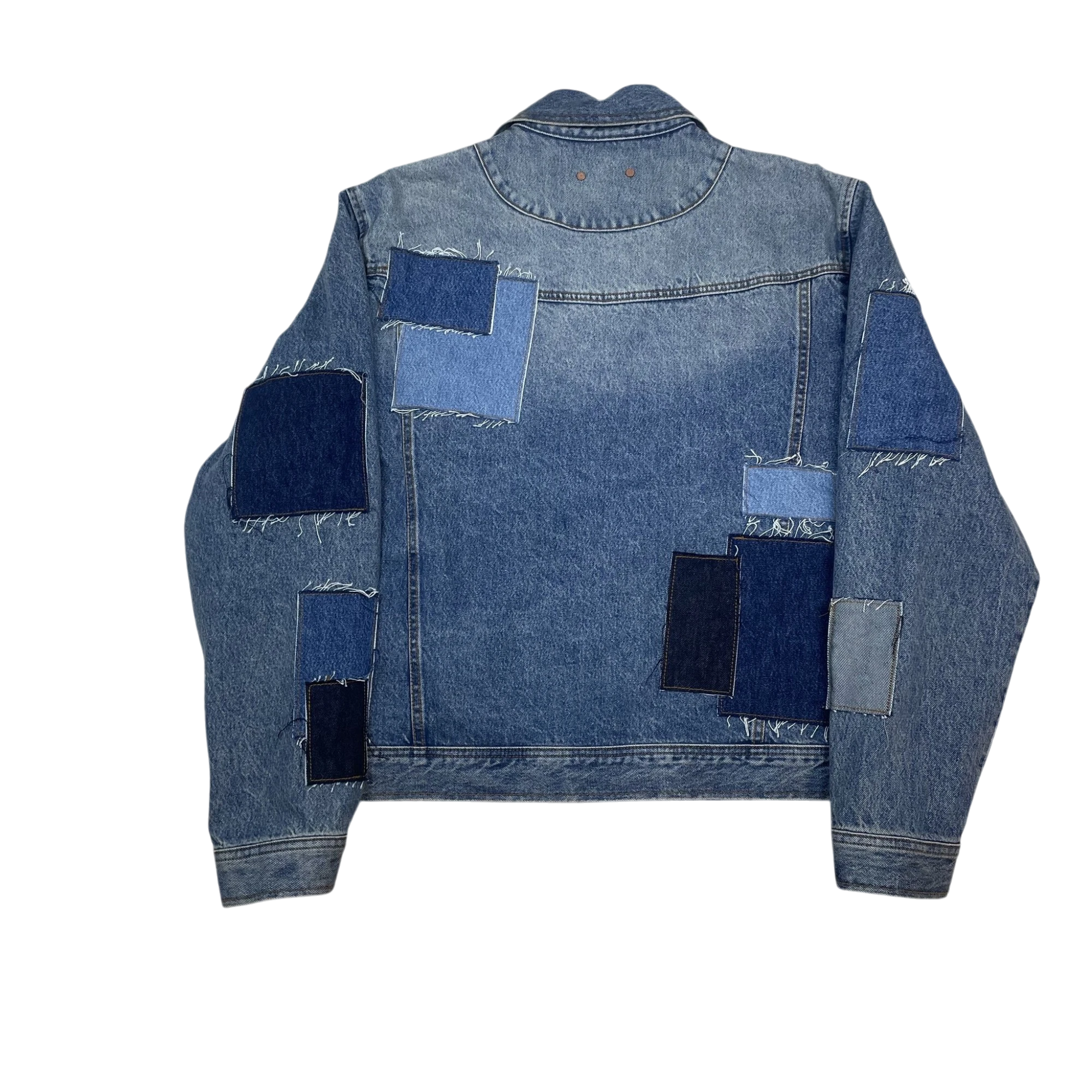 Andersson Bell Patchwork Denim Jacket Blue Multi (Size XL) thumbnail 3