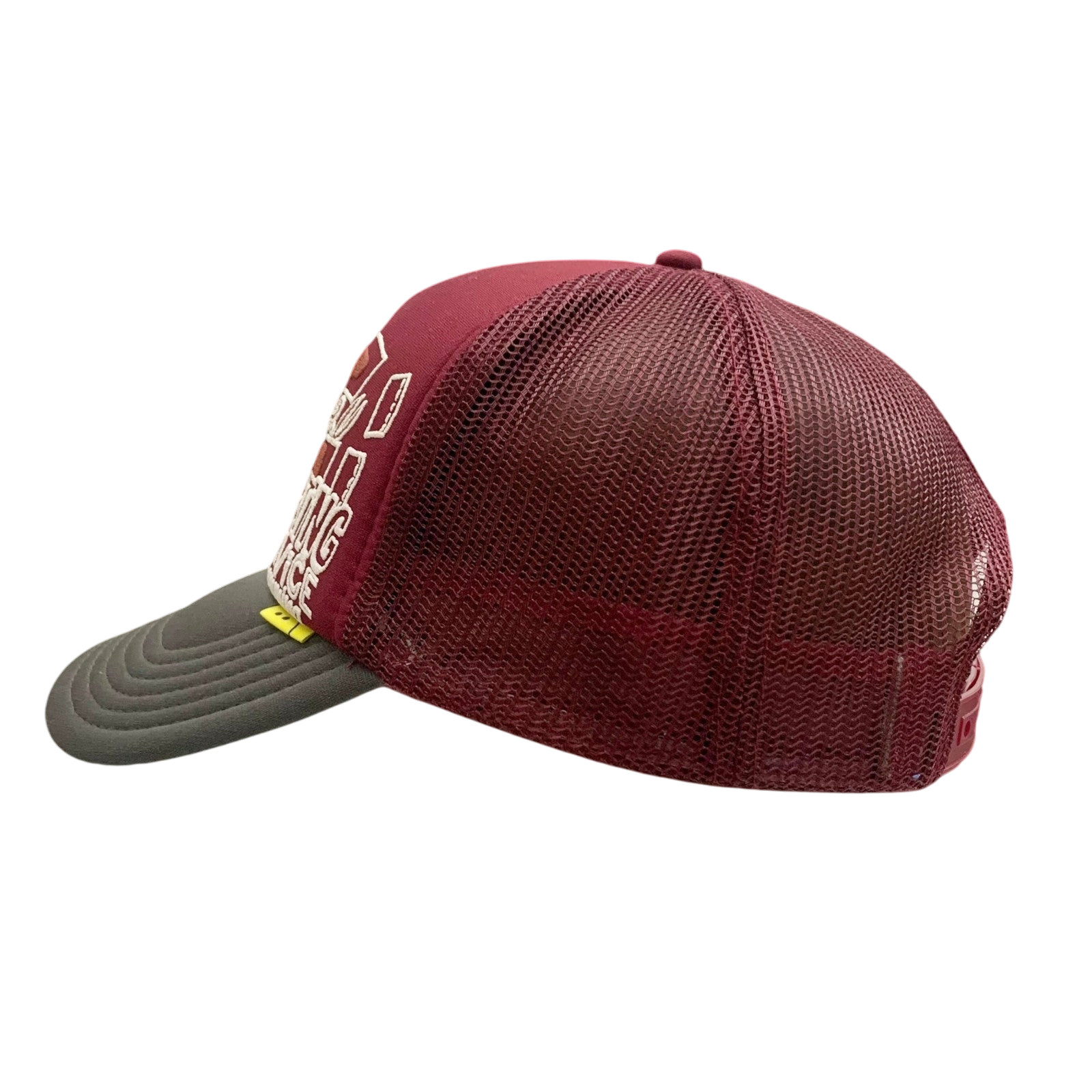 Kapital 'Century Denim Coating Service' Trucker Cap Burgundy/Grey thumbnail 3