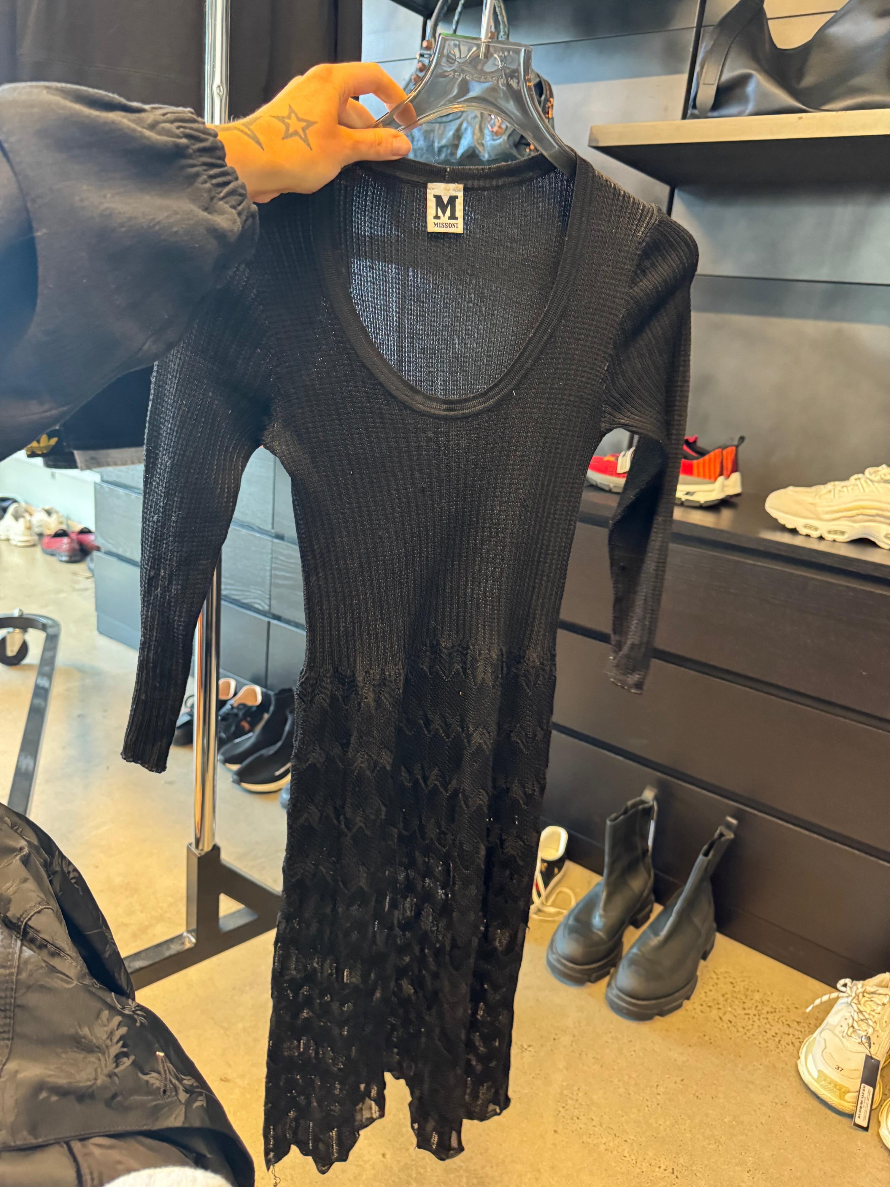 Missoni Knit Midi Dress Black (Size S)